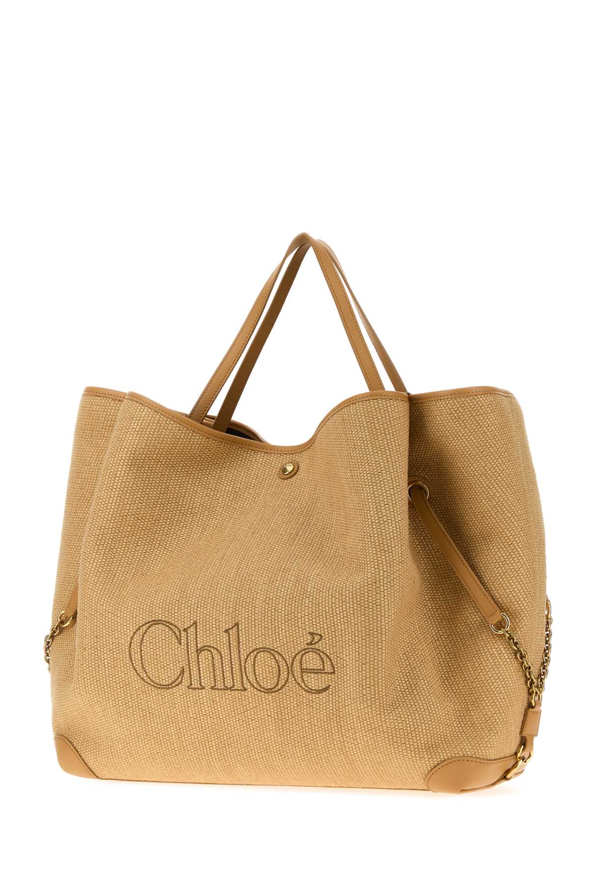 Chloe Women Raffia Chloe Clover Shopping Bag CHLOE
