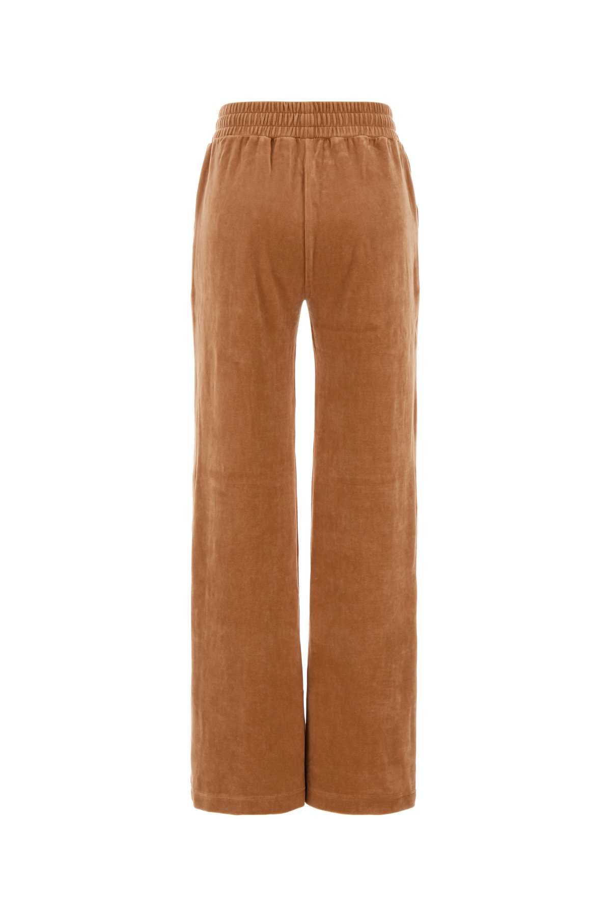 Chloe Women Peach Velvet Joggers CHLOE