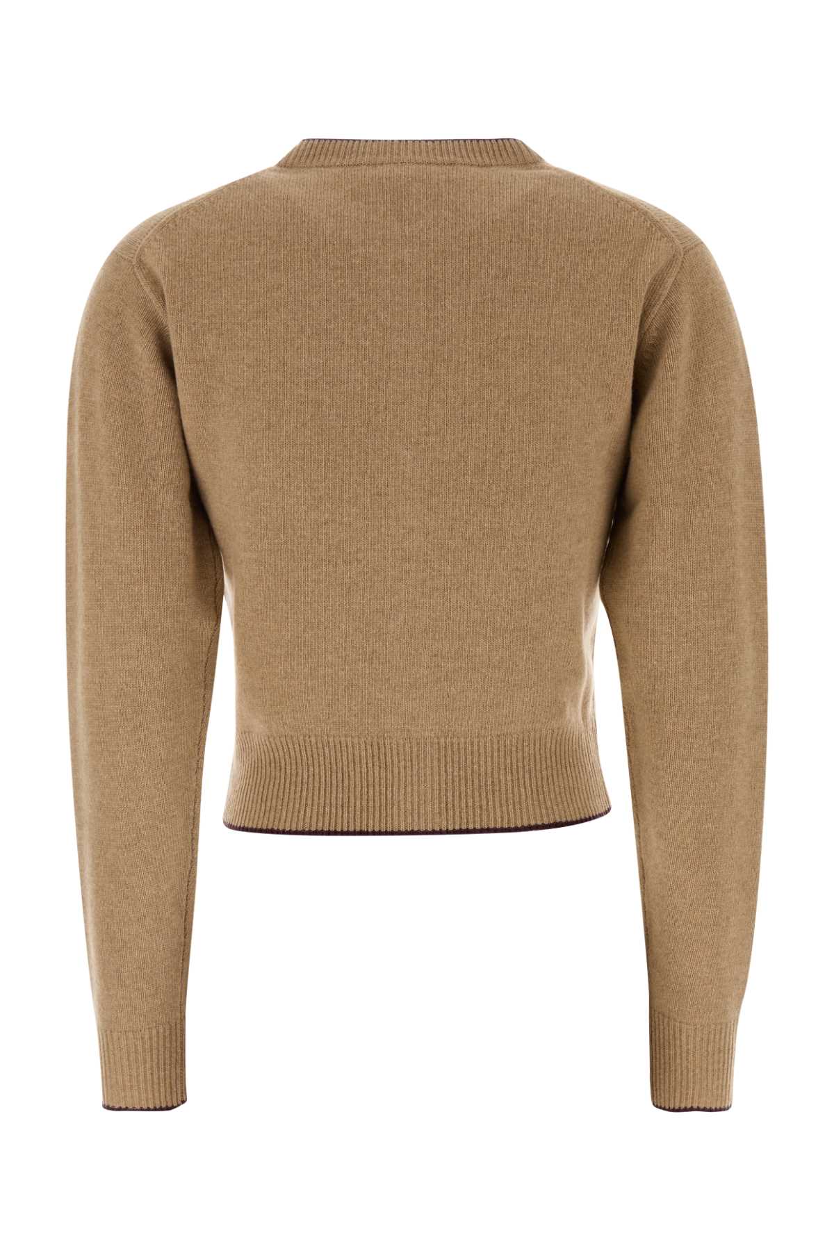 Chloe Women Camel Wool Blend Cardigan CHLOE
