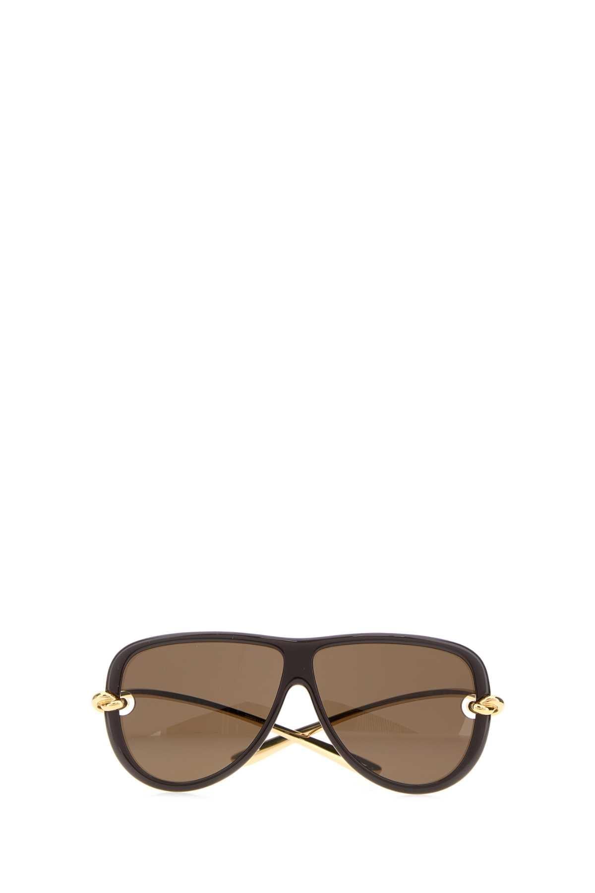 Bottega Veneta Women Dark Brown Acetate Knot Sunglasses BOTTEGA VENETA
