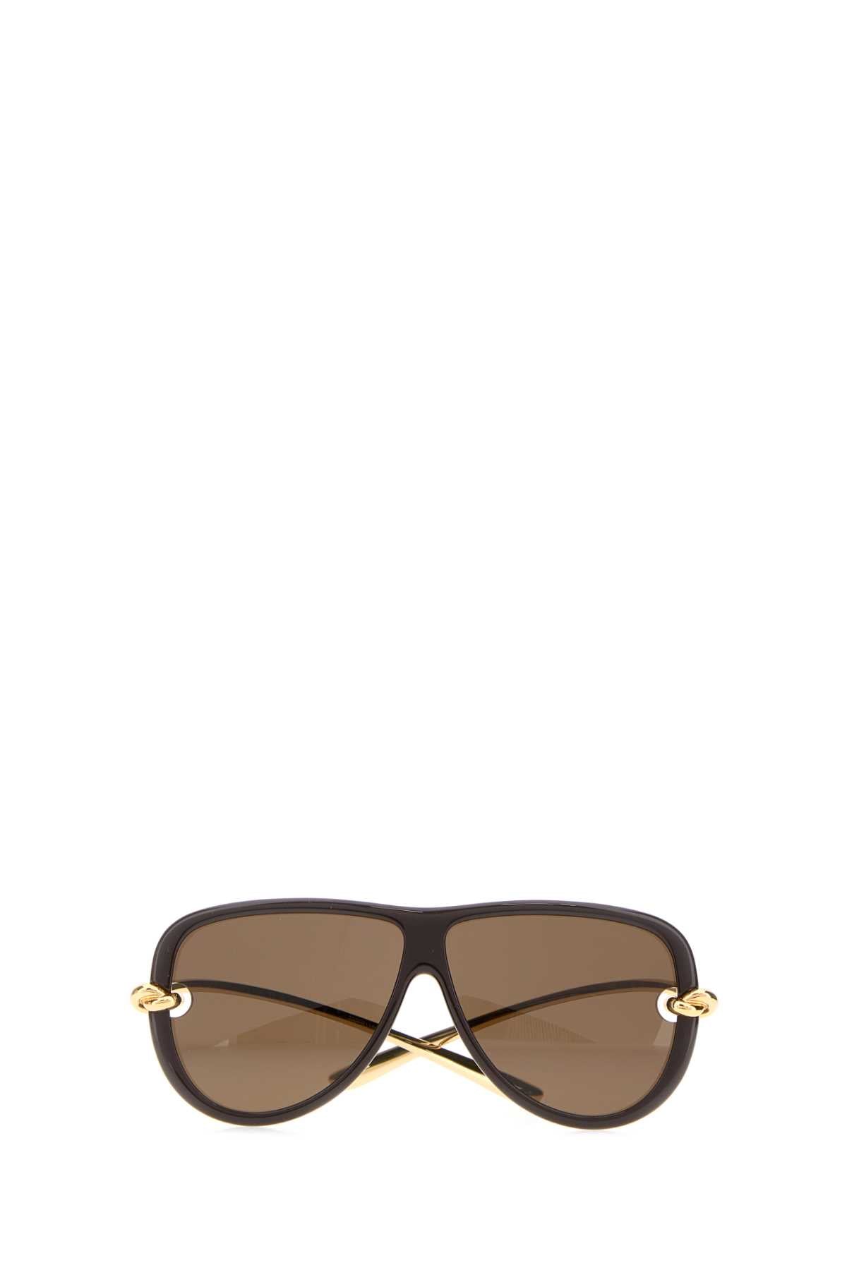 Bottega Veneta Women Dark Brown Acetate Knot Sunglasses BOTTEGA VENETA