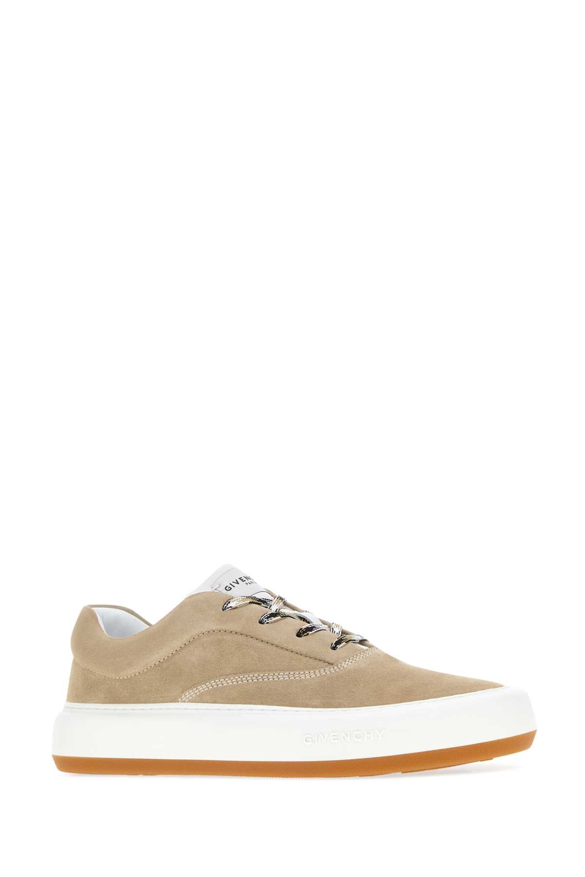 Givenchy Men Beige Suede New City Sneakers GIVENCHY