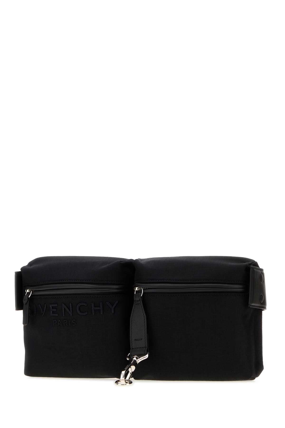 Givenchy Men Black Canvas Givenchy Cargo Belt Bag GIVENCHY