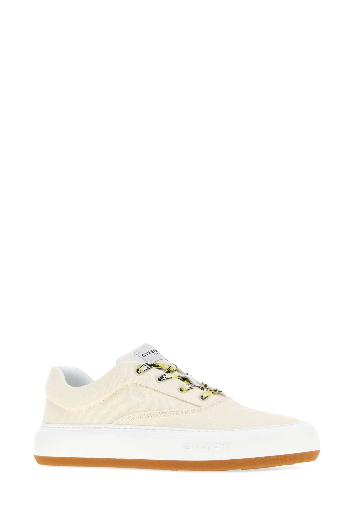 Givenchy Men Ivory Canvas New City Sneakers GIVENCHY