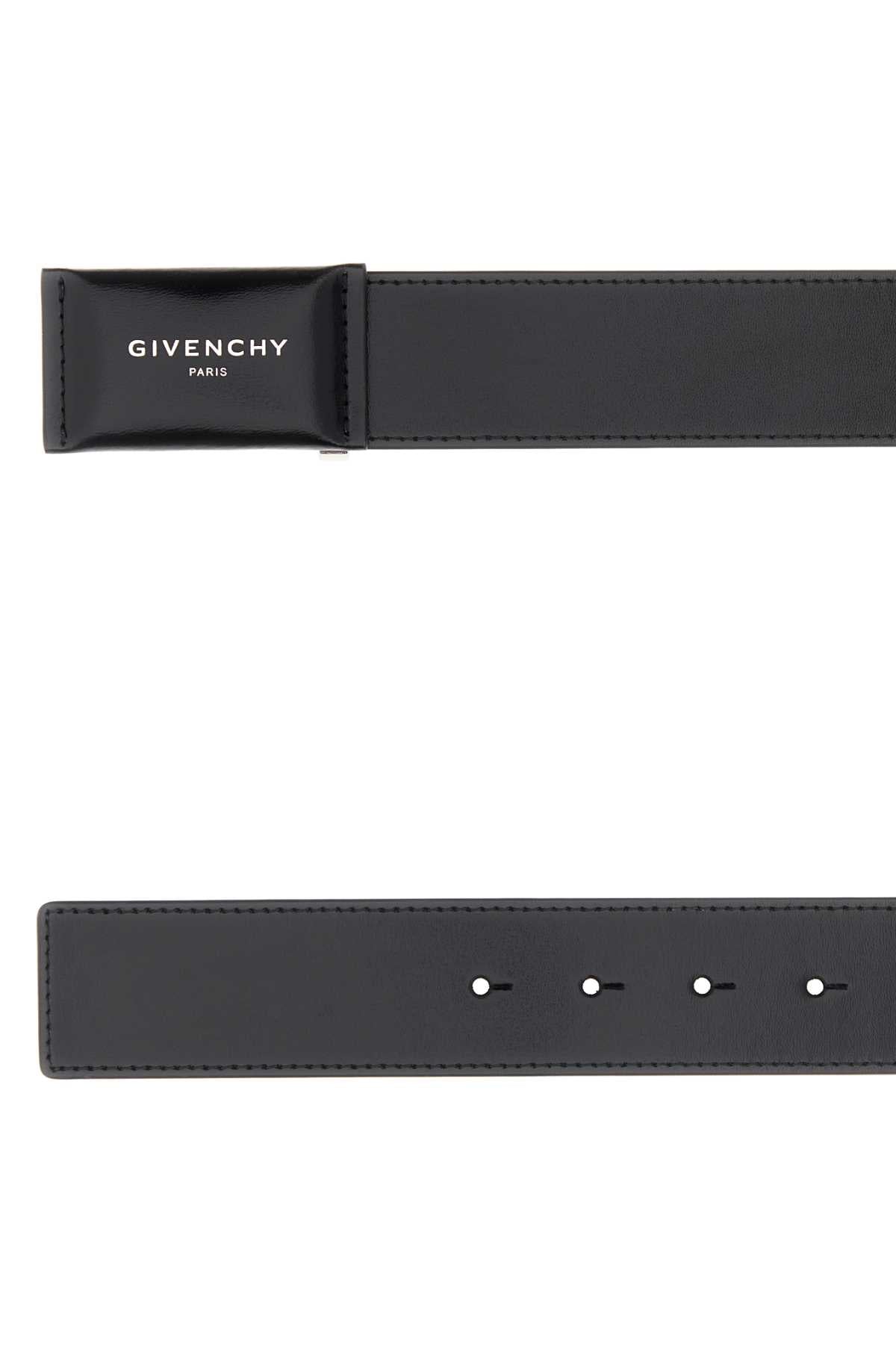 Givenchy Men Black Leather Antigona Belt GIVENCHY