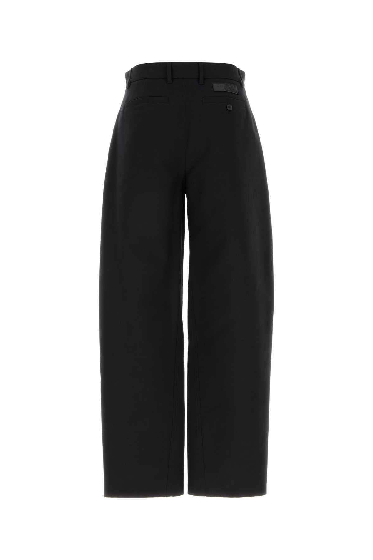 Givenchy Men Black Cotton Wide-Leg Pant GIVENCHY