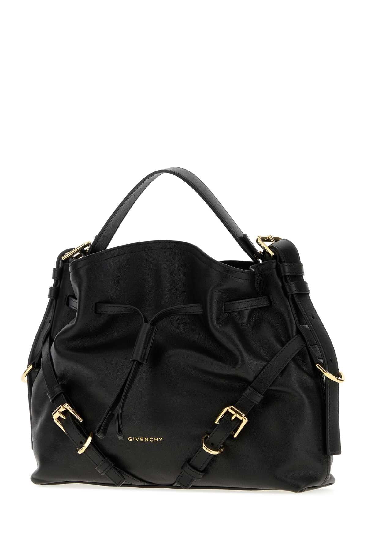 Givenchy Women Black Leather Small Voyou Bucket Bag GIVENCHY