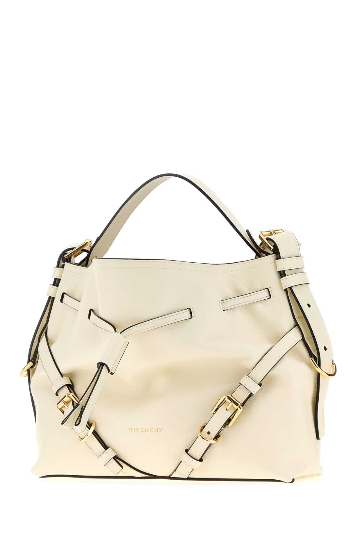 Givenchy Women Ivory Leather Small Voyou Bucket Bag GIVENCHY