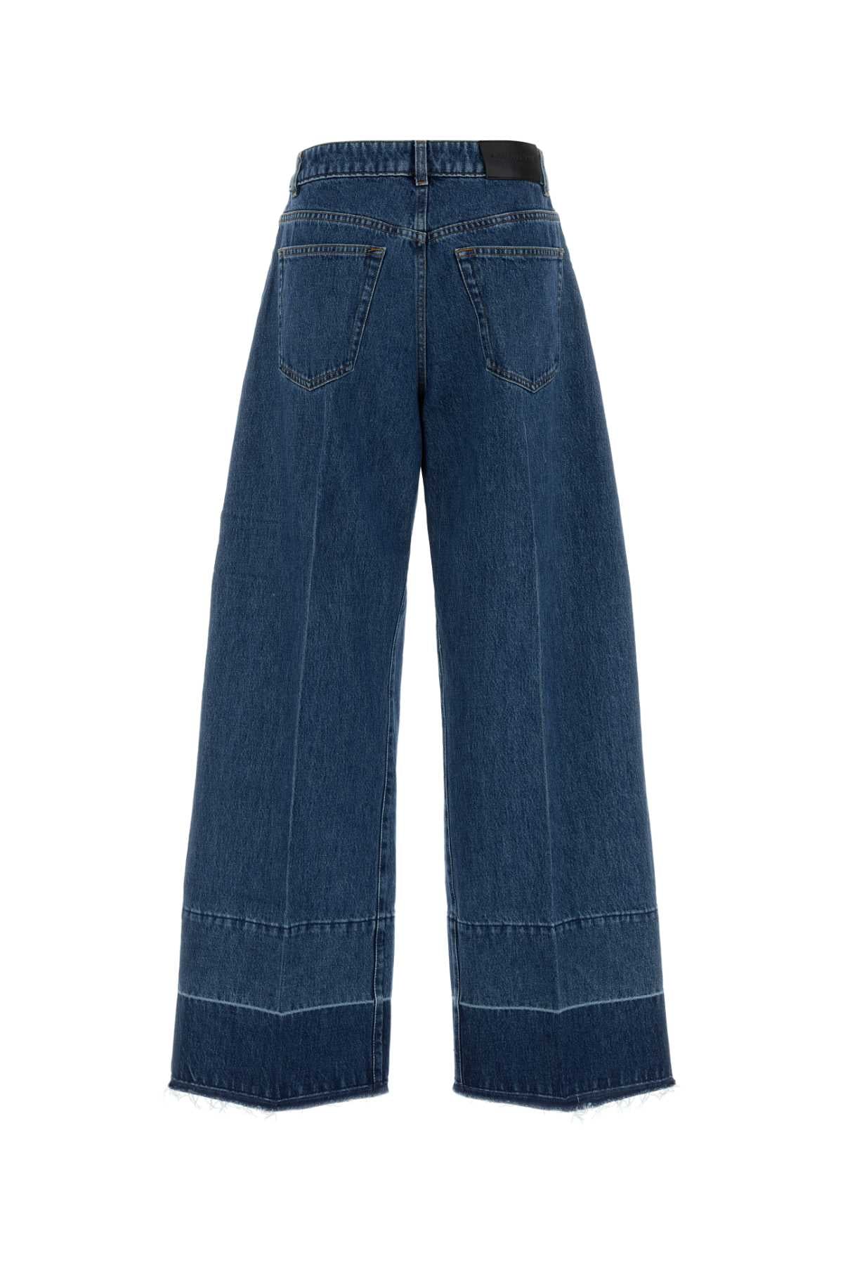 Givenchy Women Raw Edge Wide Leg Denim Trousers GIVENCHY