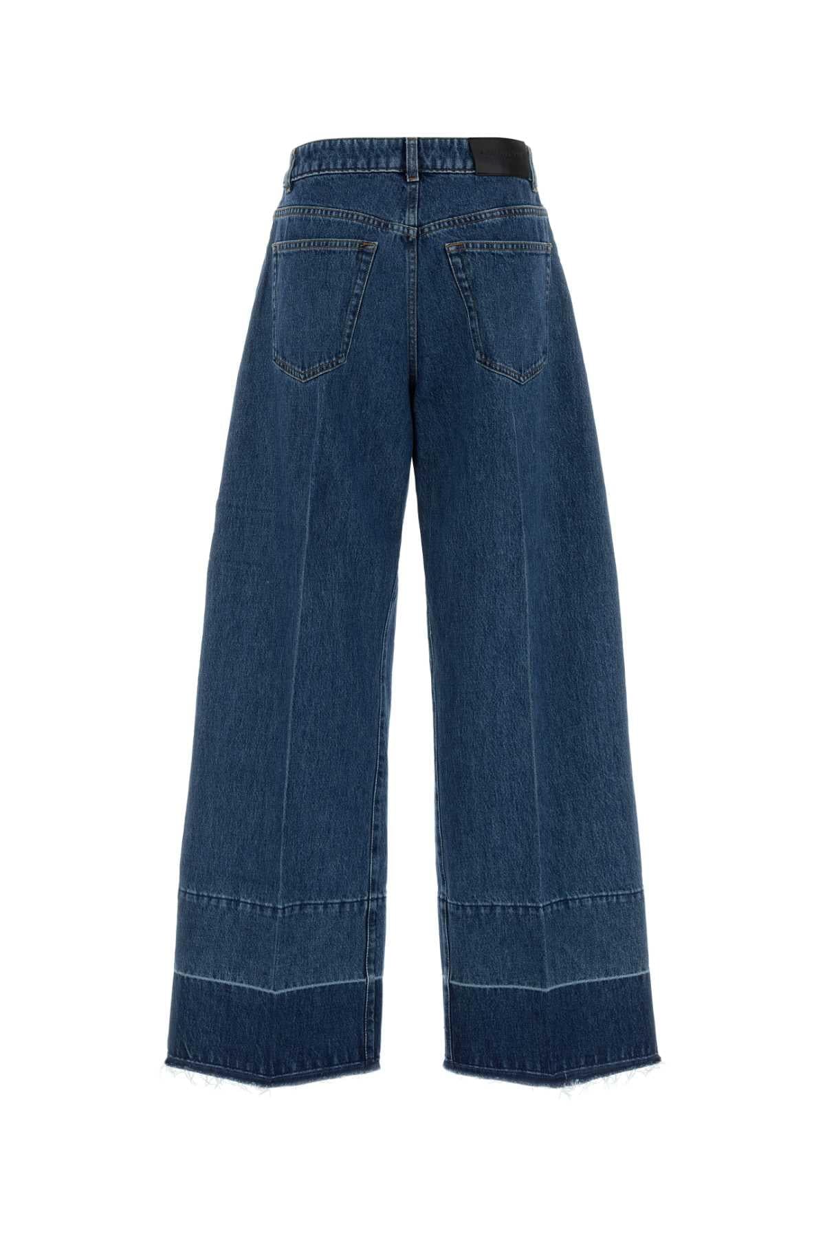 Givenchy Women Raw Edge Wide Leg Denim Trousers GIVENCHY