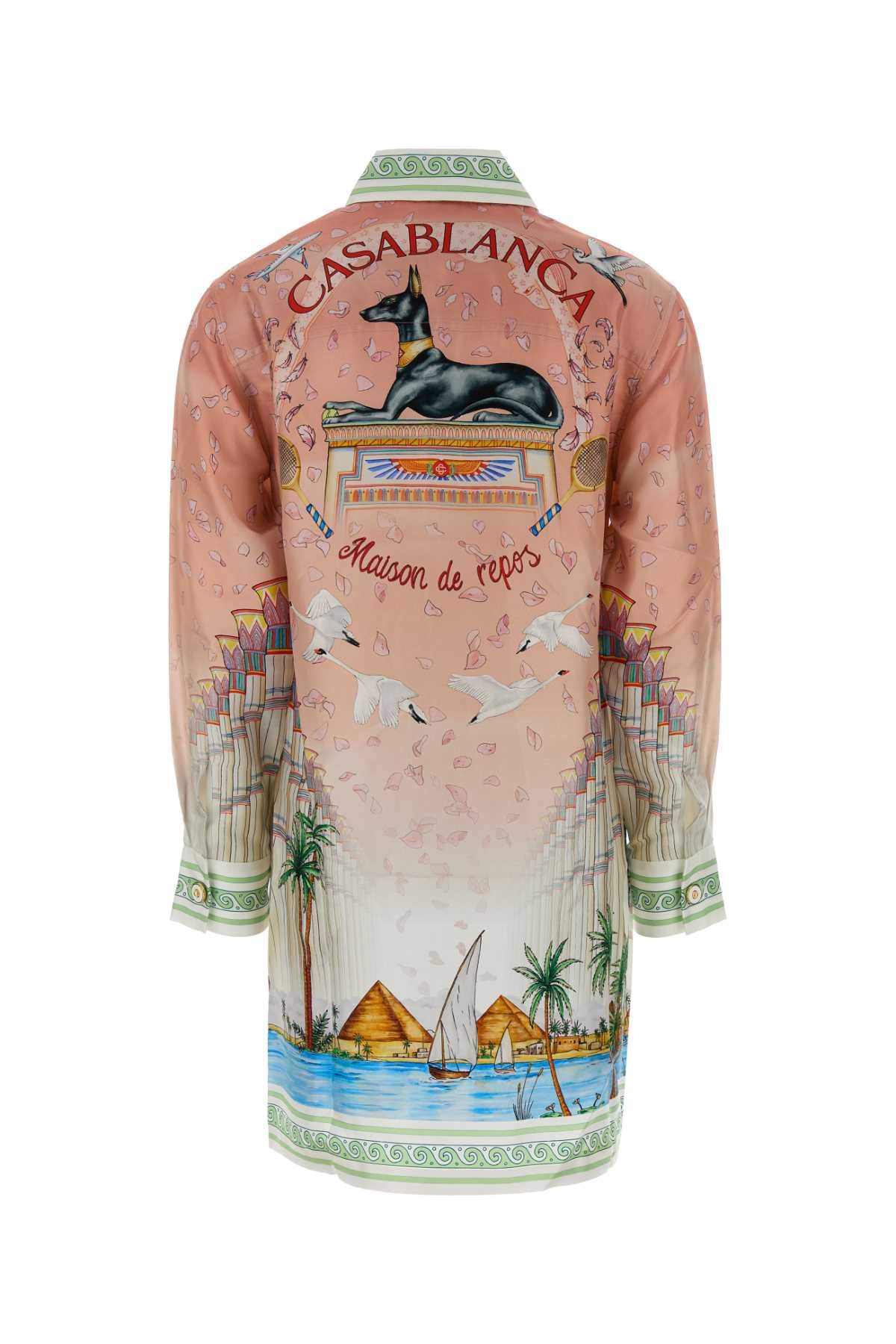 Casablanca Women Printed Twill Shirt Dress CASABLANCA