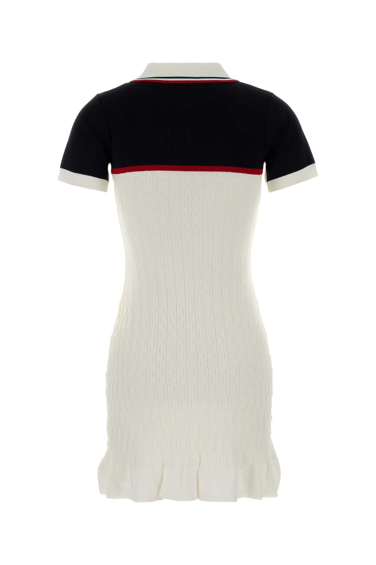 Casablanca Women White Viscose Blend Polo Dress CASABLANCA