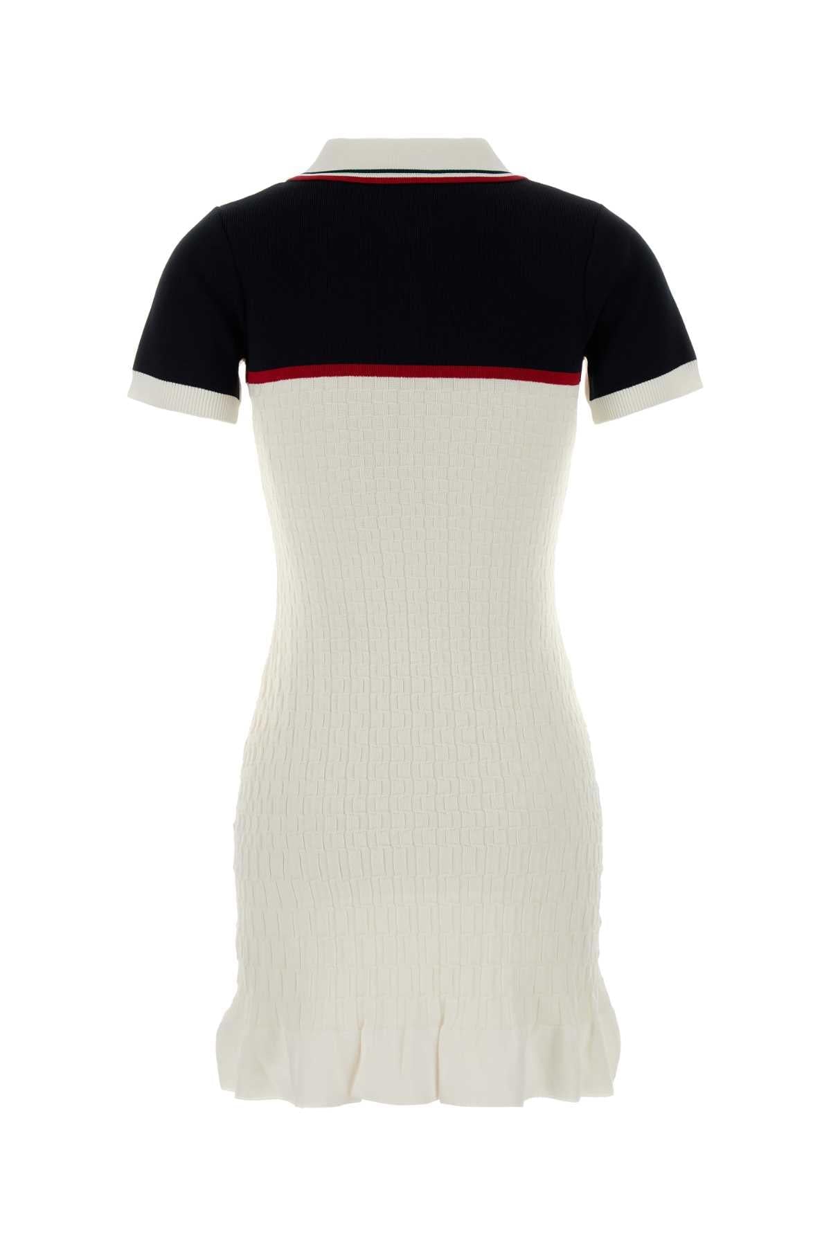 Casablanca Women White Viscose Blend Polo Dress CASABLANCA