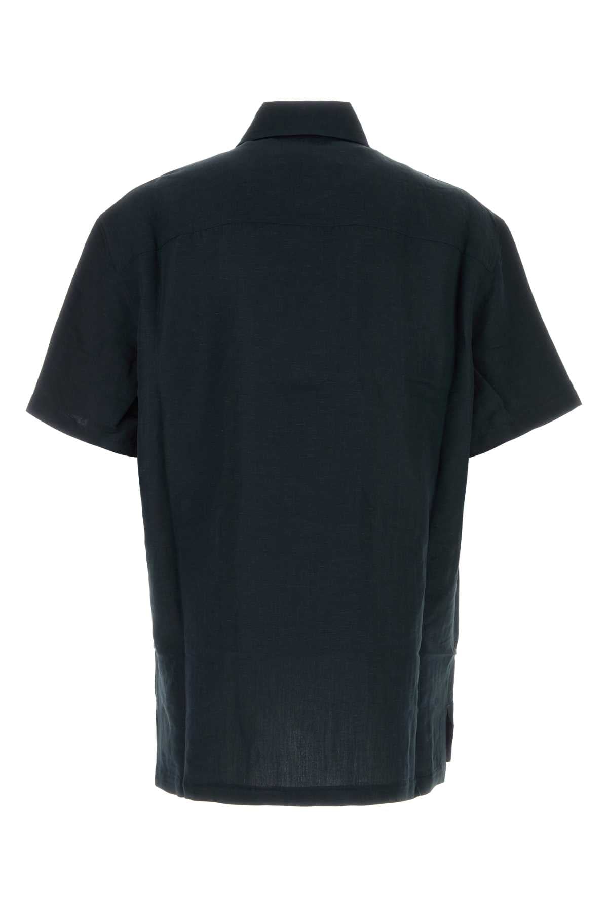 Casablanca Men Midnight Blue Viscose Blend Shirt CASABLANCA