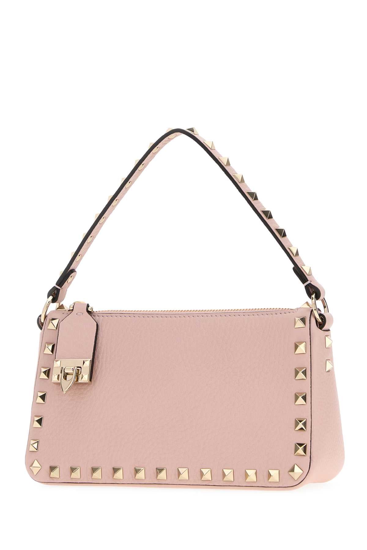 Valentino Garavani Women Pastel Pink Leather Small Rockstud Handbag VALENTINO GARAVANI