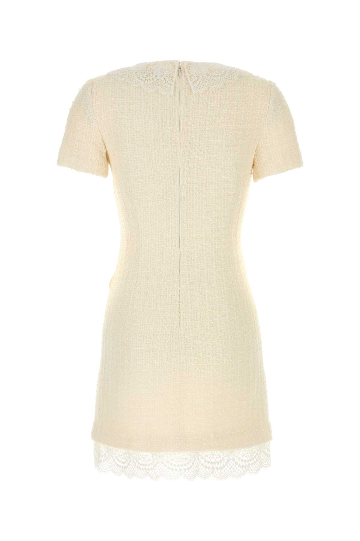 Self Portrait Women Ivory Boucle Mini Dress SELF-PORTRAIT