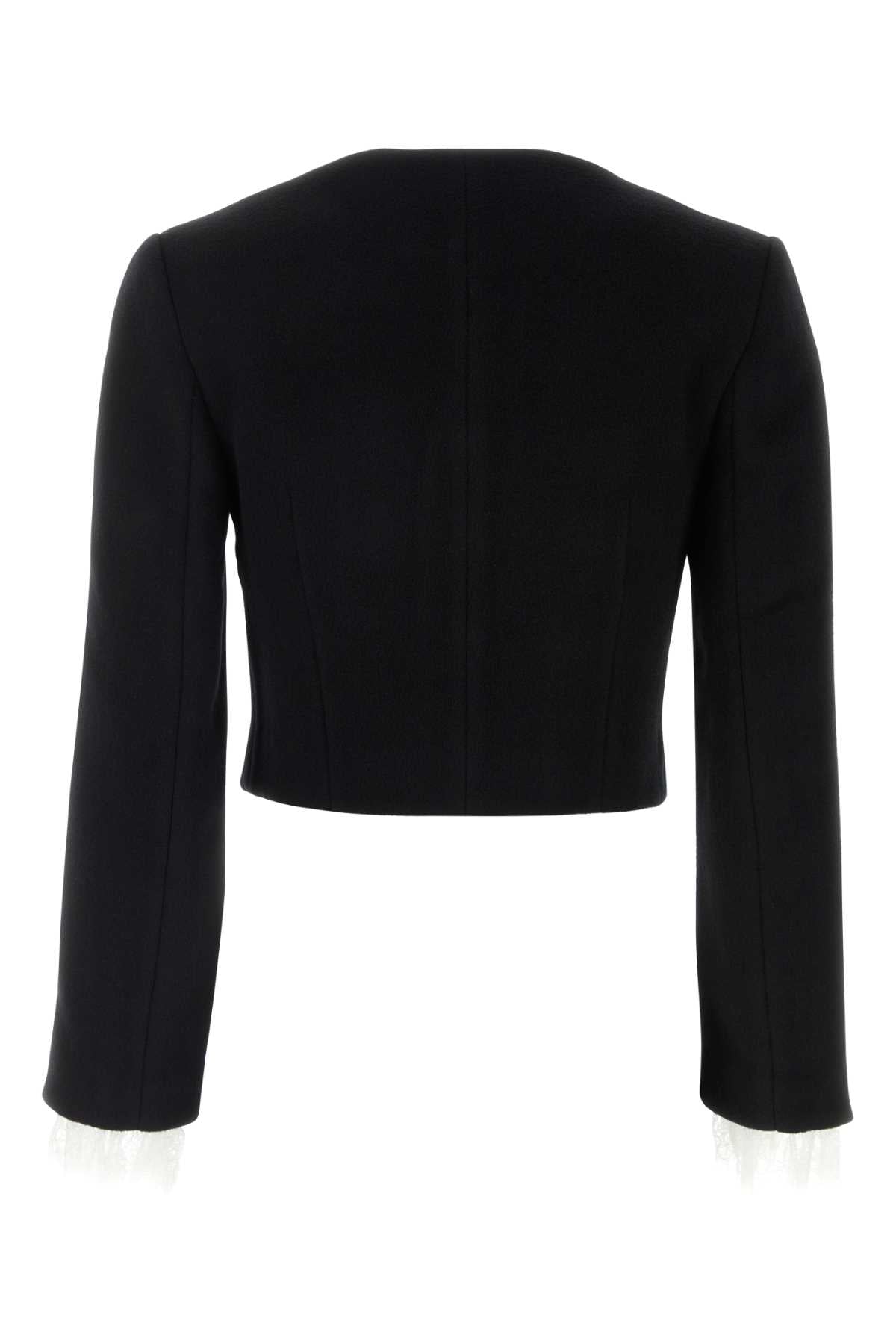 Self Portrait Women Black Wool Blend Blazer SELF-PORTRAIT