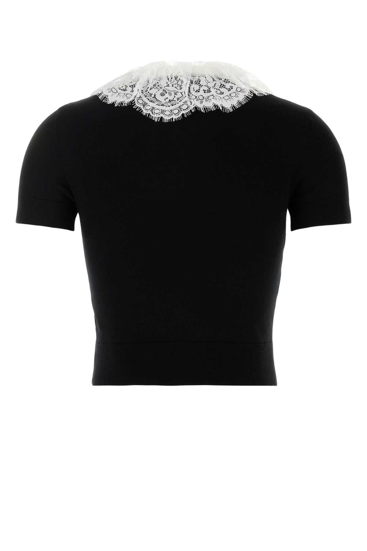 Self Portrait Women Black Wool Top SELF-PORTRAIT