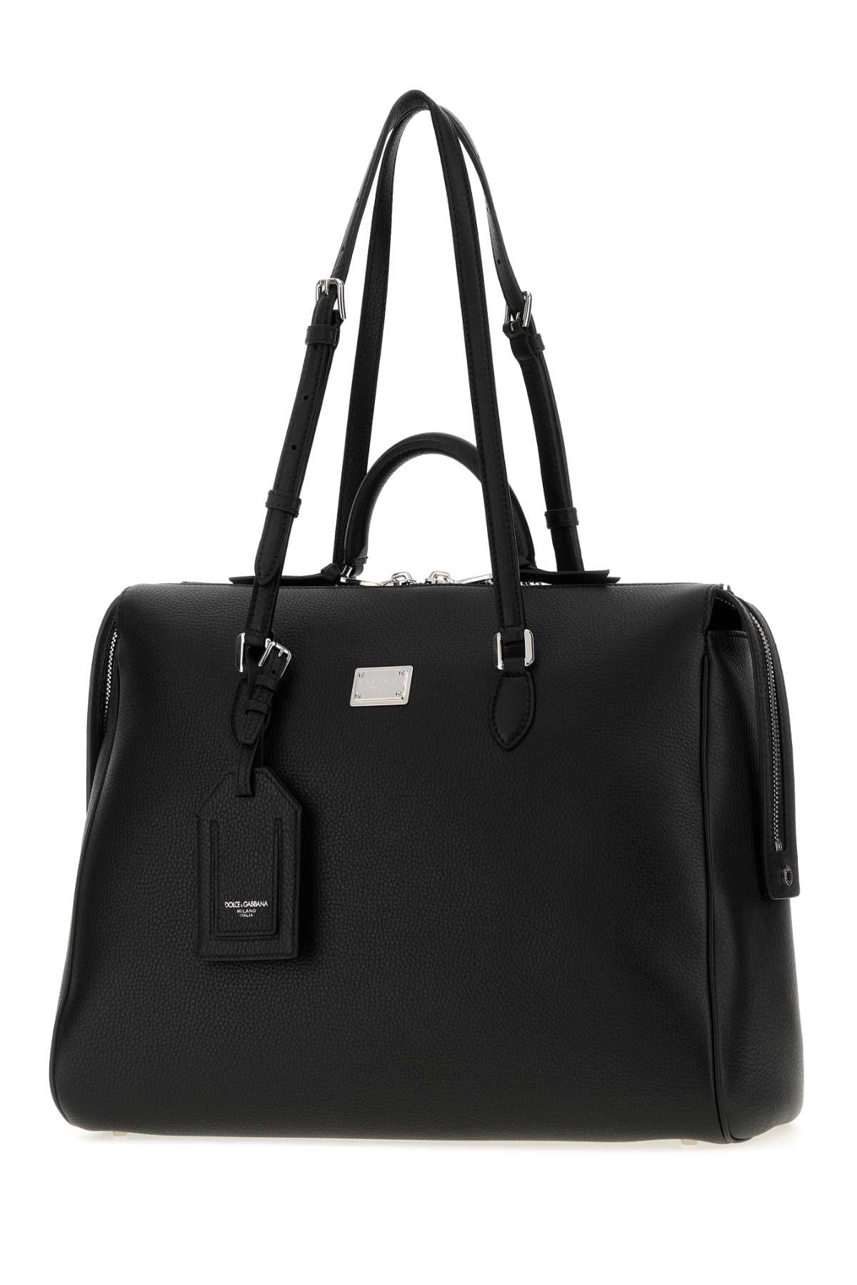 Dolce & Gabbana Men Black Leather Vittoria Handbag DOLCE & GABBANA