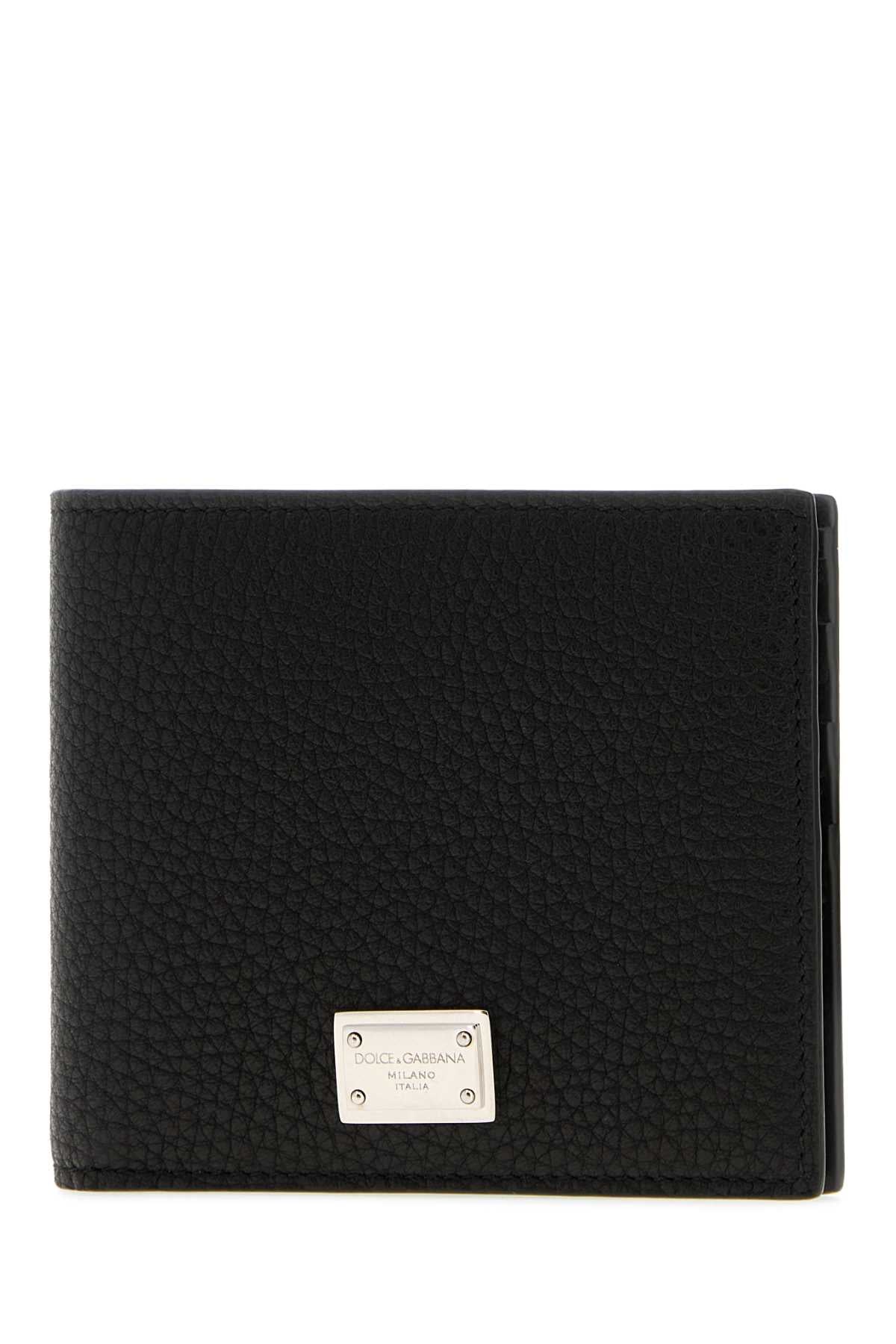 Dolce & Gabbana Men Black Leather Wallet DOLCE & GABBANA