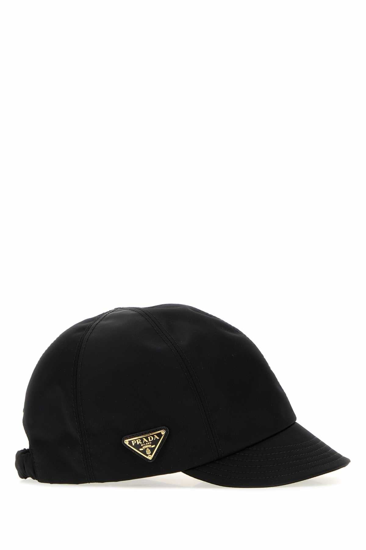 Prada Women Black Re-Nylon Baseball Cap PRADA