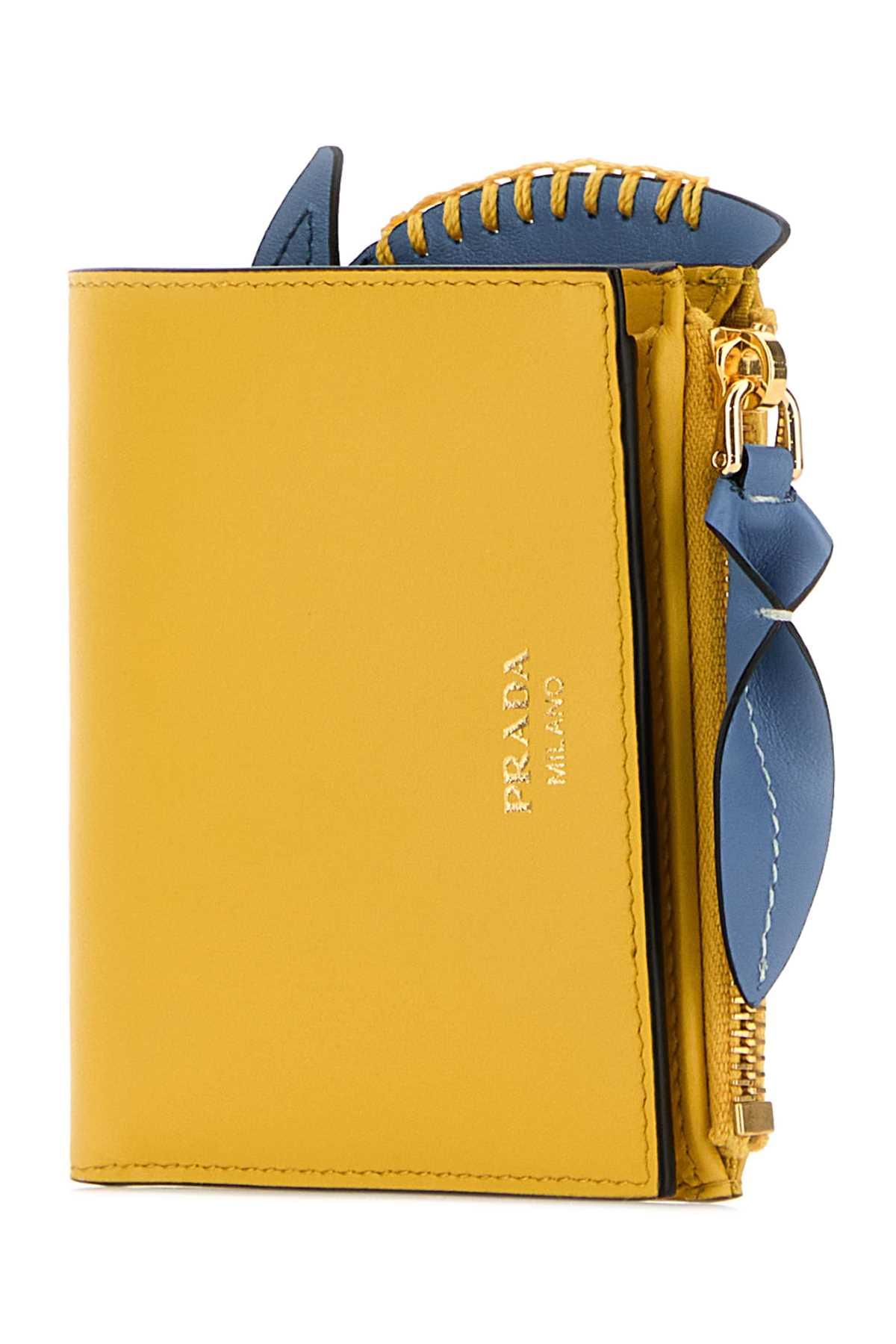 Prada Women Yellow Leather Wallet PRADA