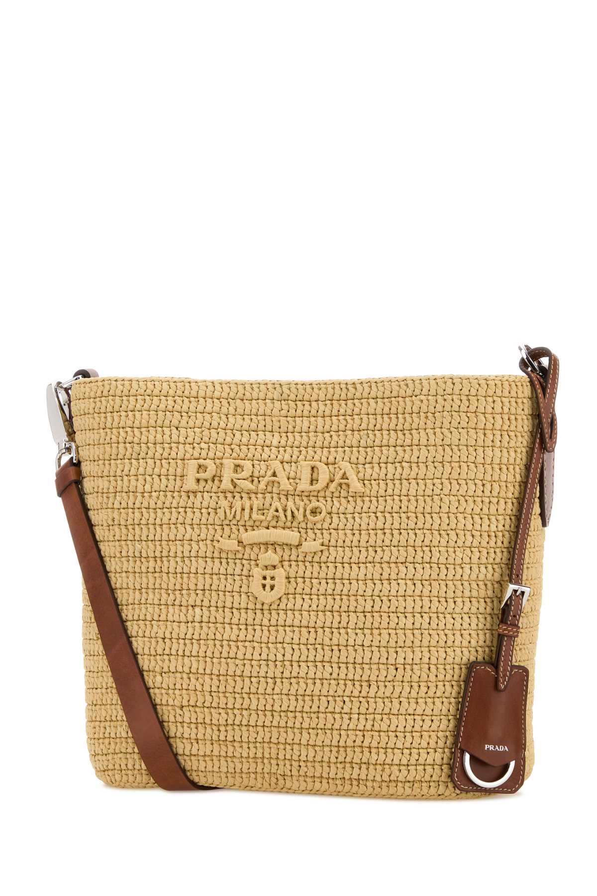 Prada Women Raffia Small Bucket Bag PRADA