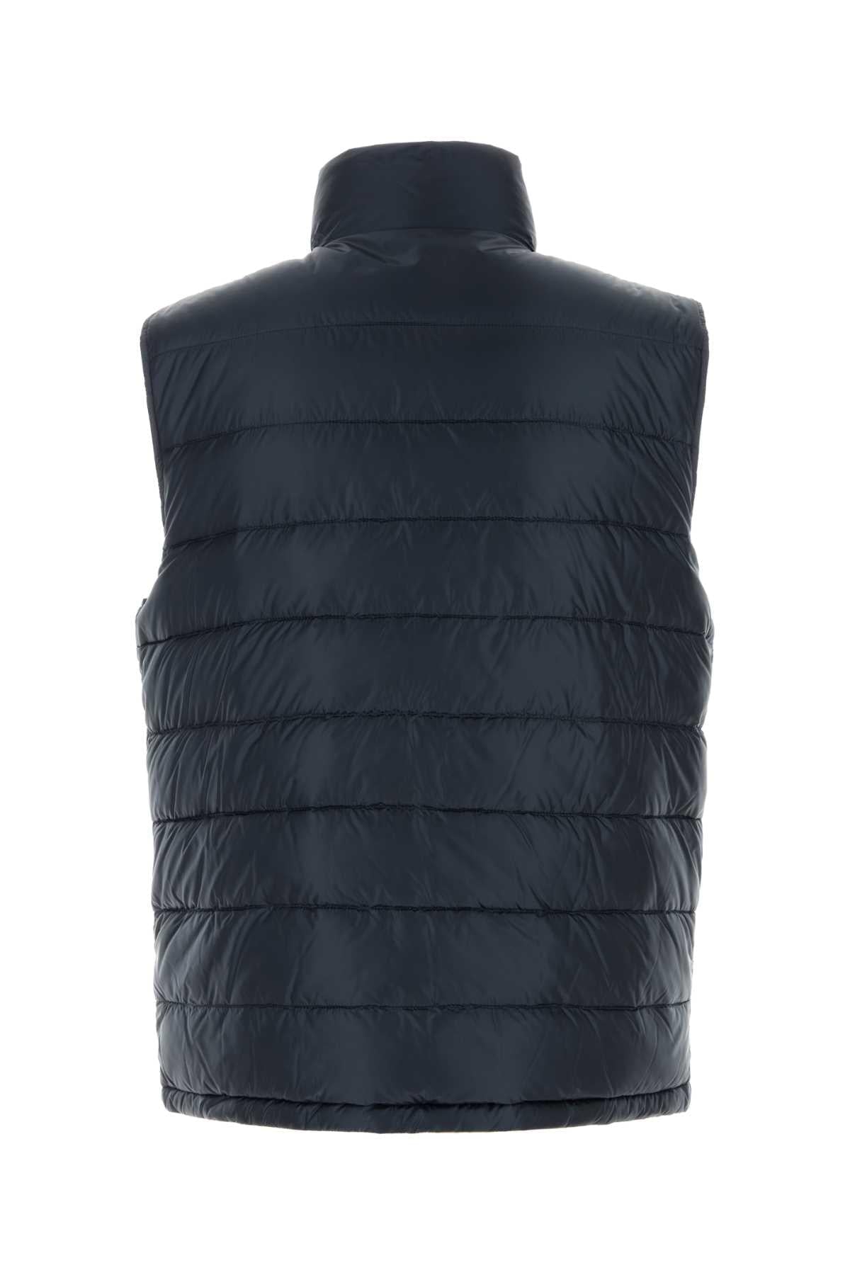 Herno Men Navy Blue Nylon Sleeveless Down Jacket HERNO