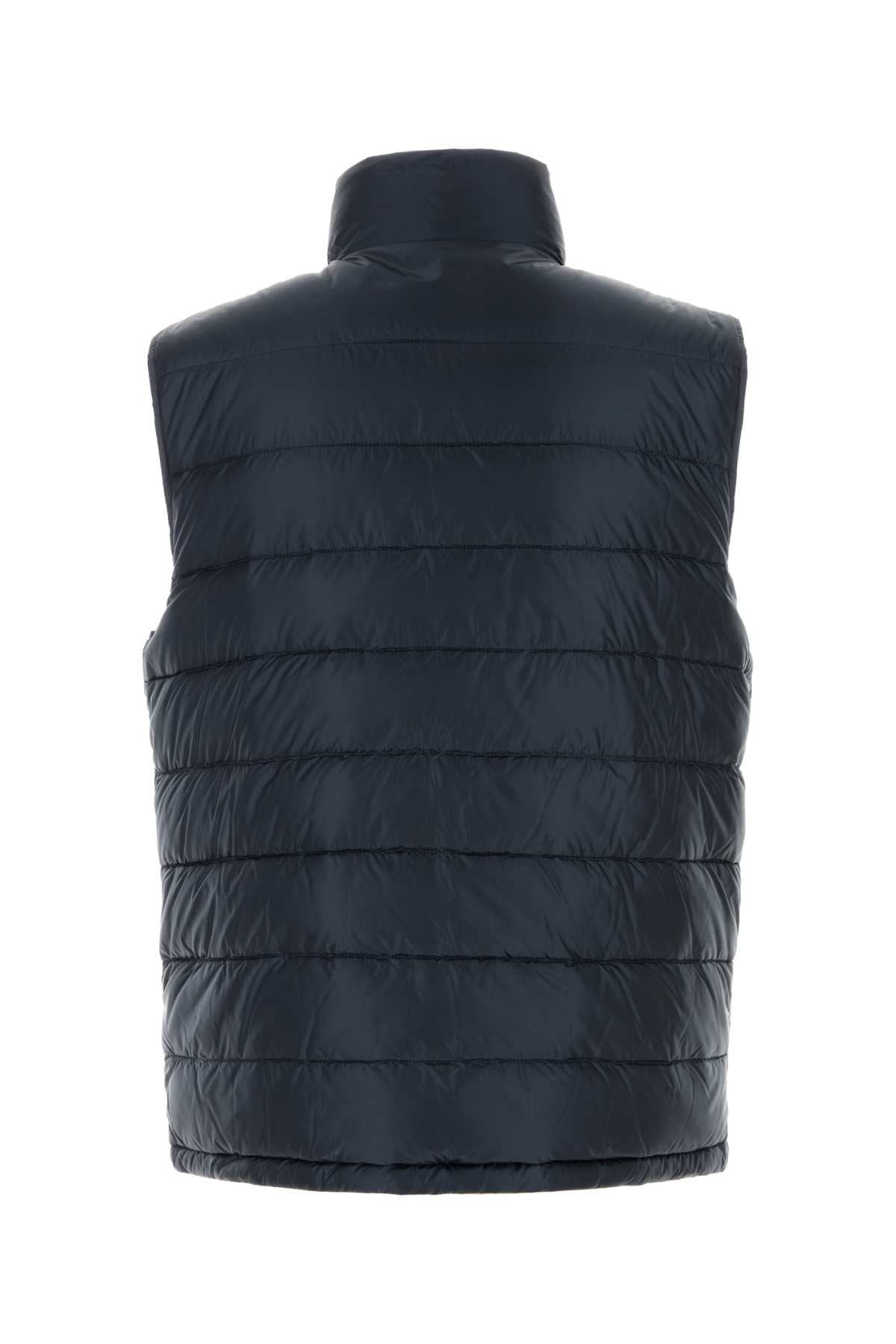 Herno Men Navy Blue Nylon Sleeveless Down Jacket HERNO