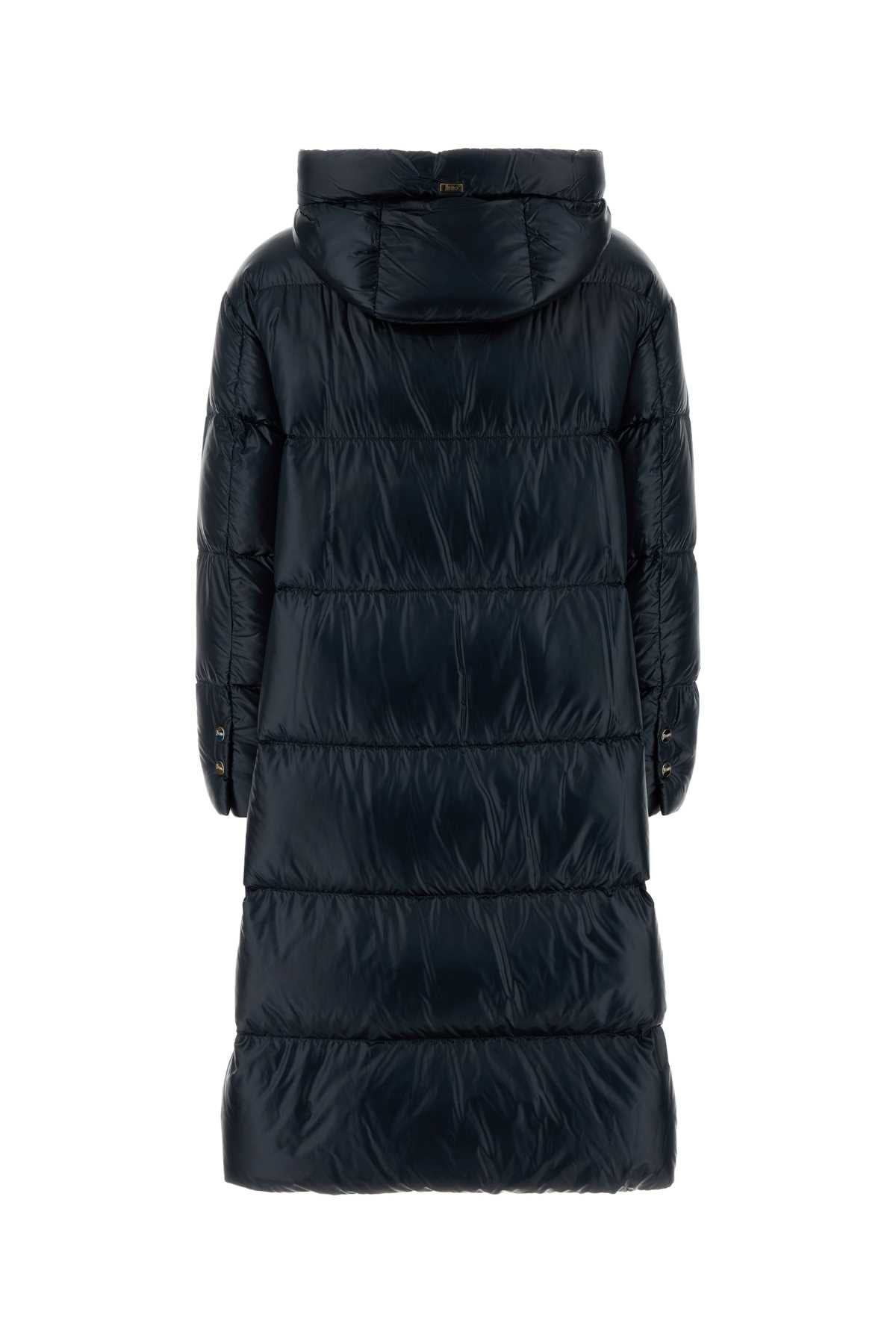Herno Women Navy Blue Nylon Down Jacket HERNO