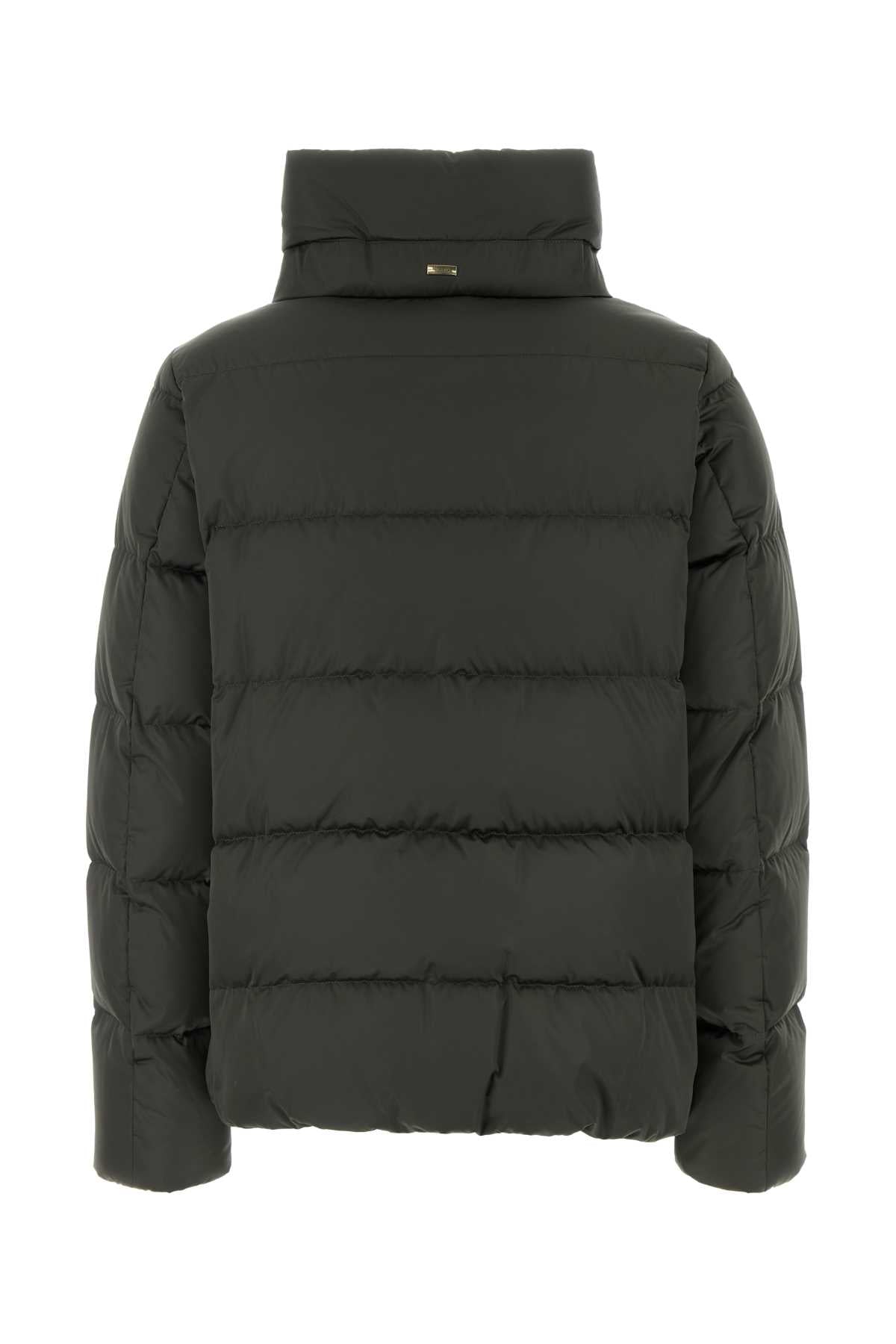Herno Women Dark Green Polyester Down Jacket HERNO