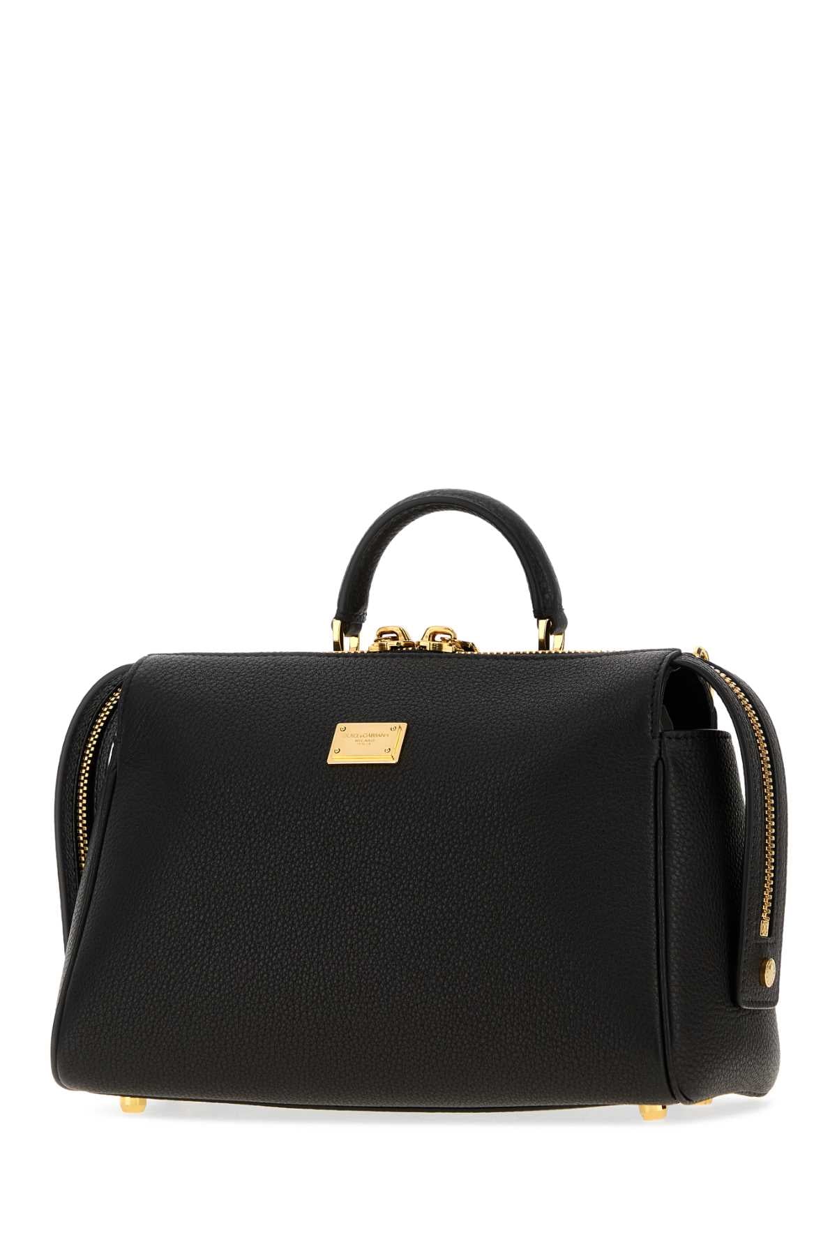 Dolce & Gabbana Women Black Leather Vittoria Handbag DOLCE & GABBANA