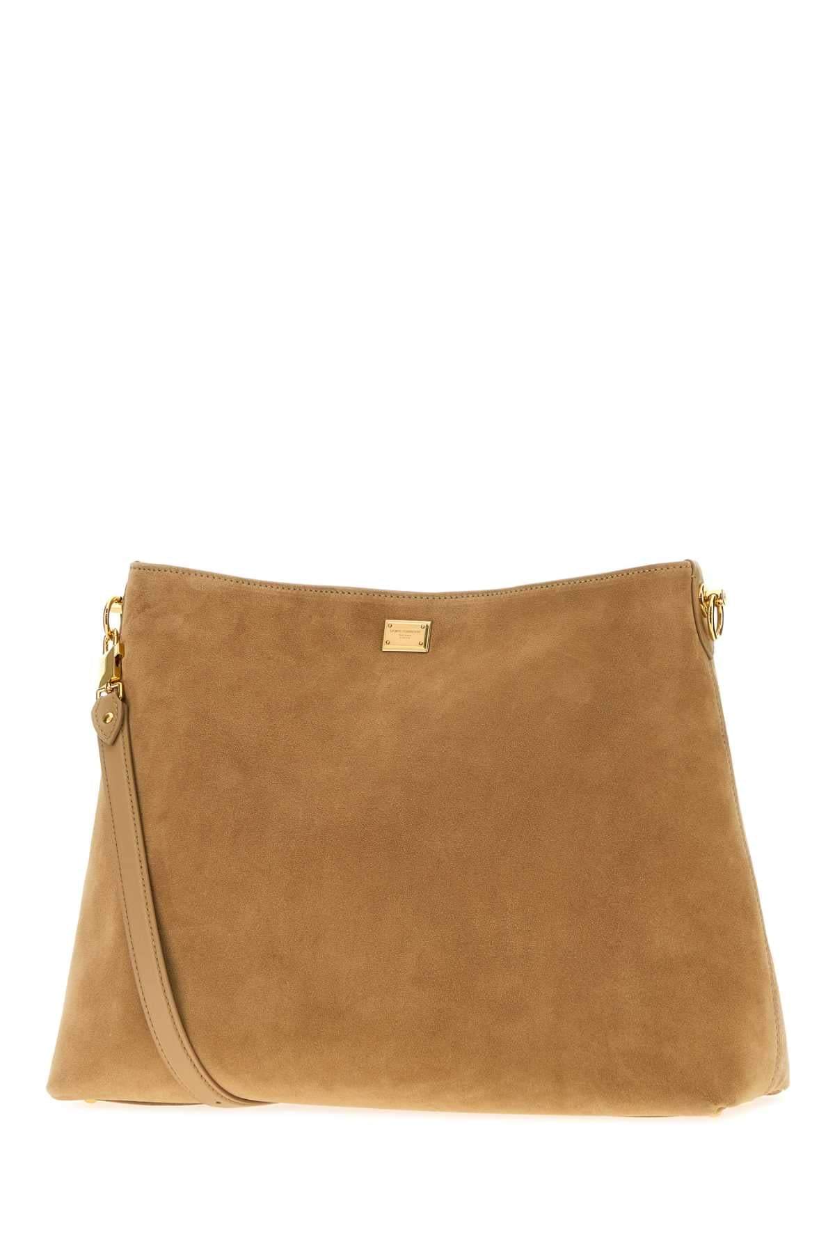 Dolce & Gabbana Women Beige Suede Shopping Bag DOLCE & GABBANA