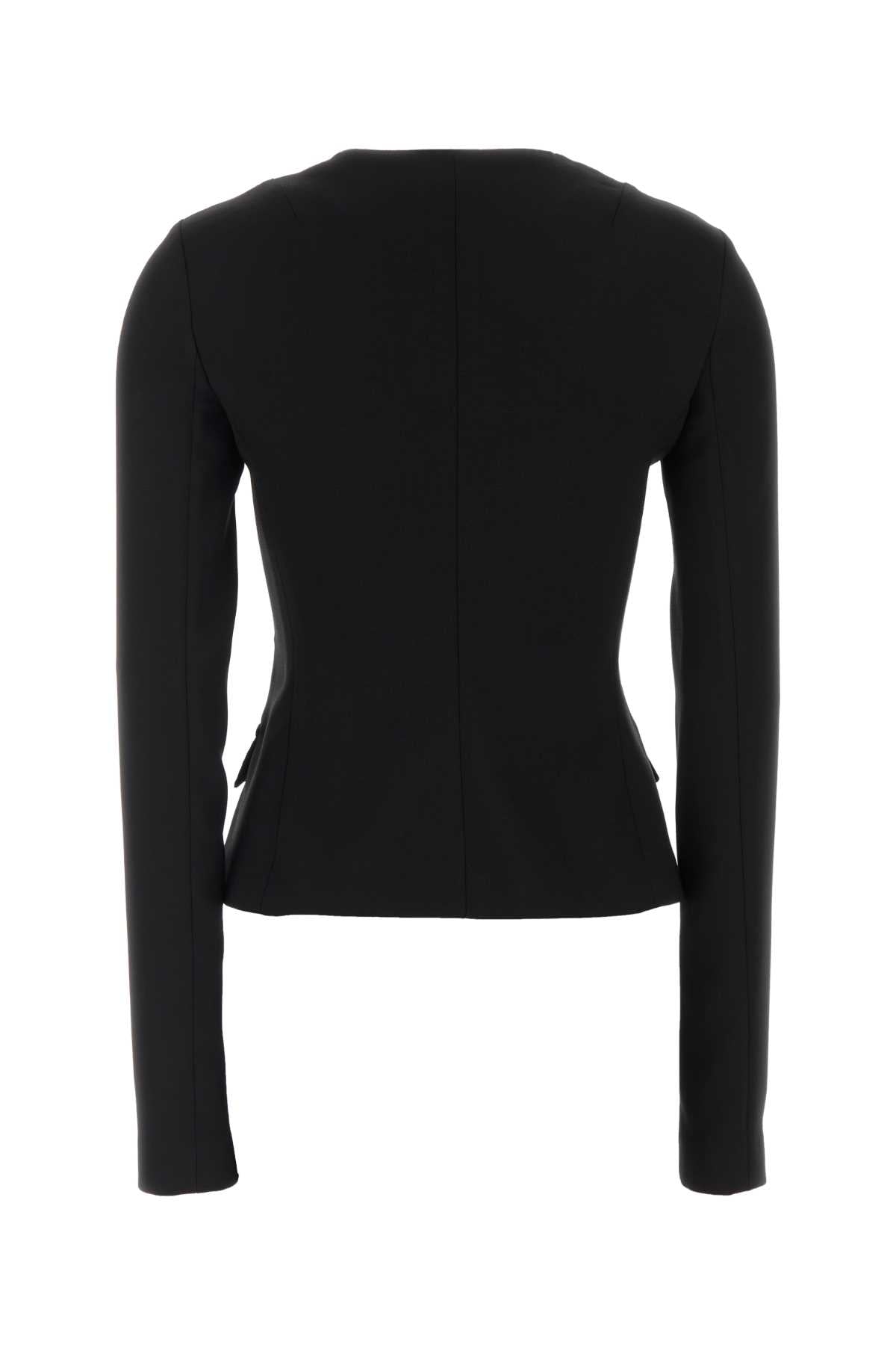 Dolce & Gabbana Women Black Stretch Wool Blazer DOLCE & GABBANA