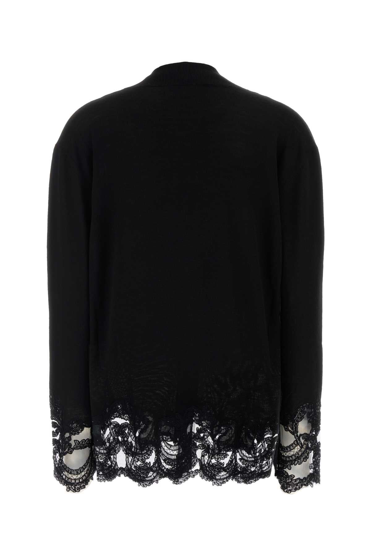 Ermanno Scervino Women Black Wool Cardigan ERMANO SCERVINO