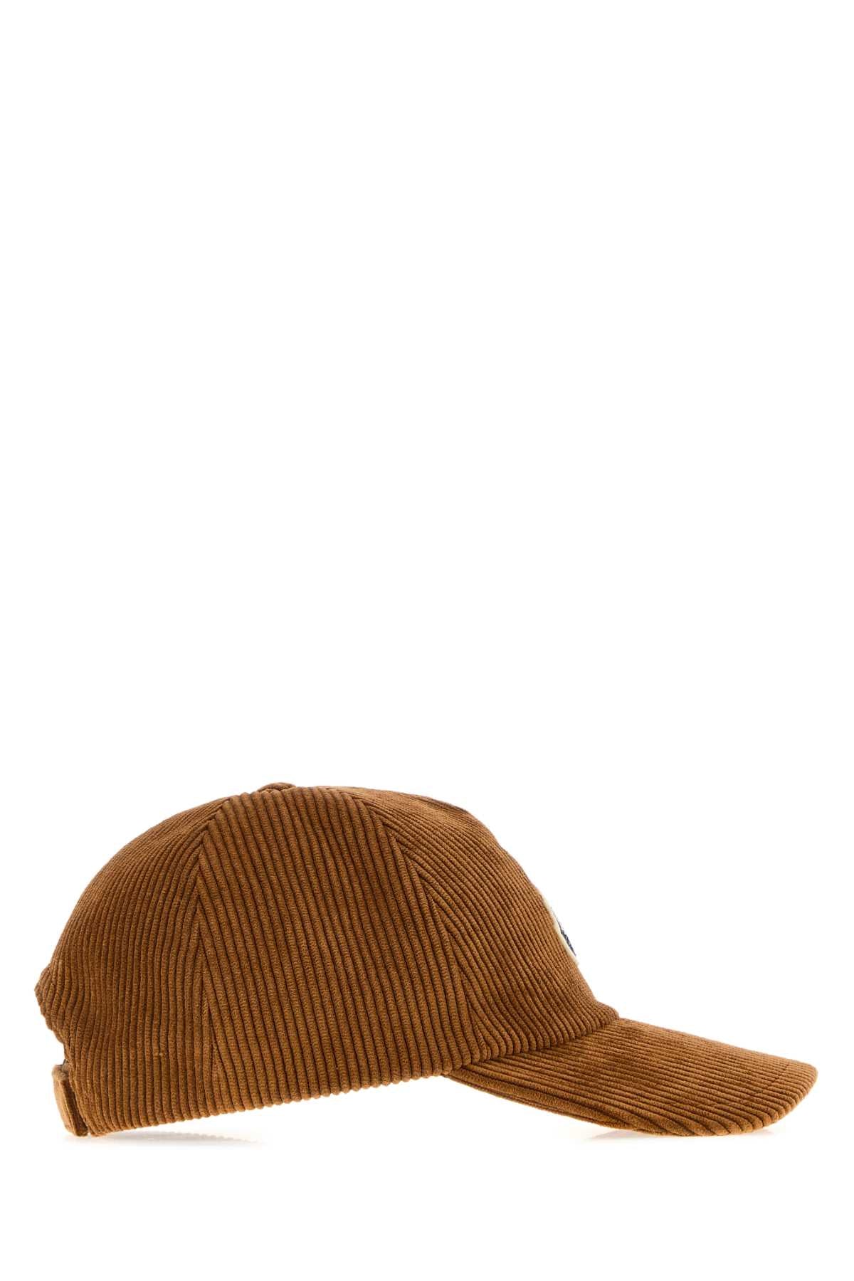 Moncler Women Caramel Stretch Corduroy Baseball Cap MONCLER