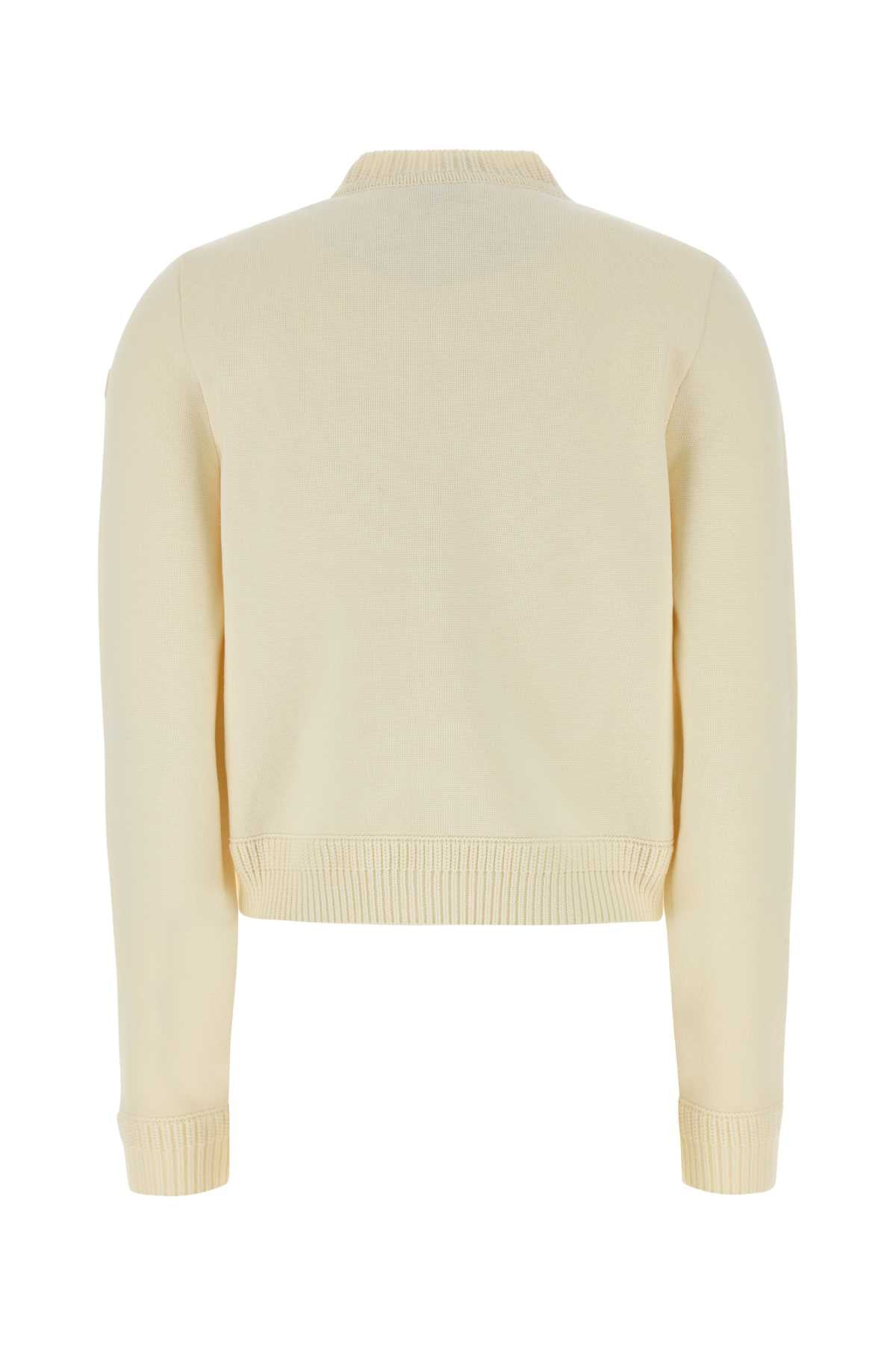 Moncler Women Ivory Cotton Cardigan MONCLER