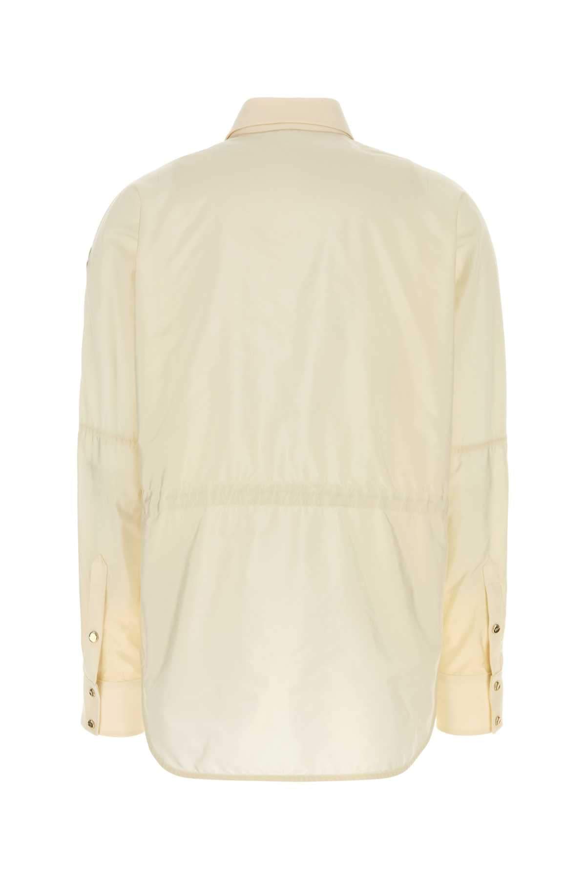Moncler Women Cream Wool And Nylon Shirt MONCLER