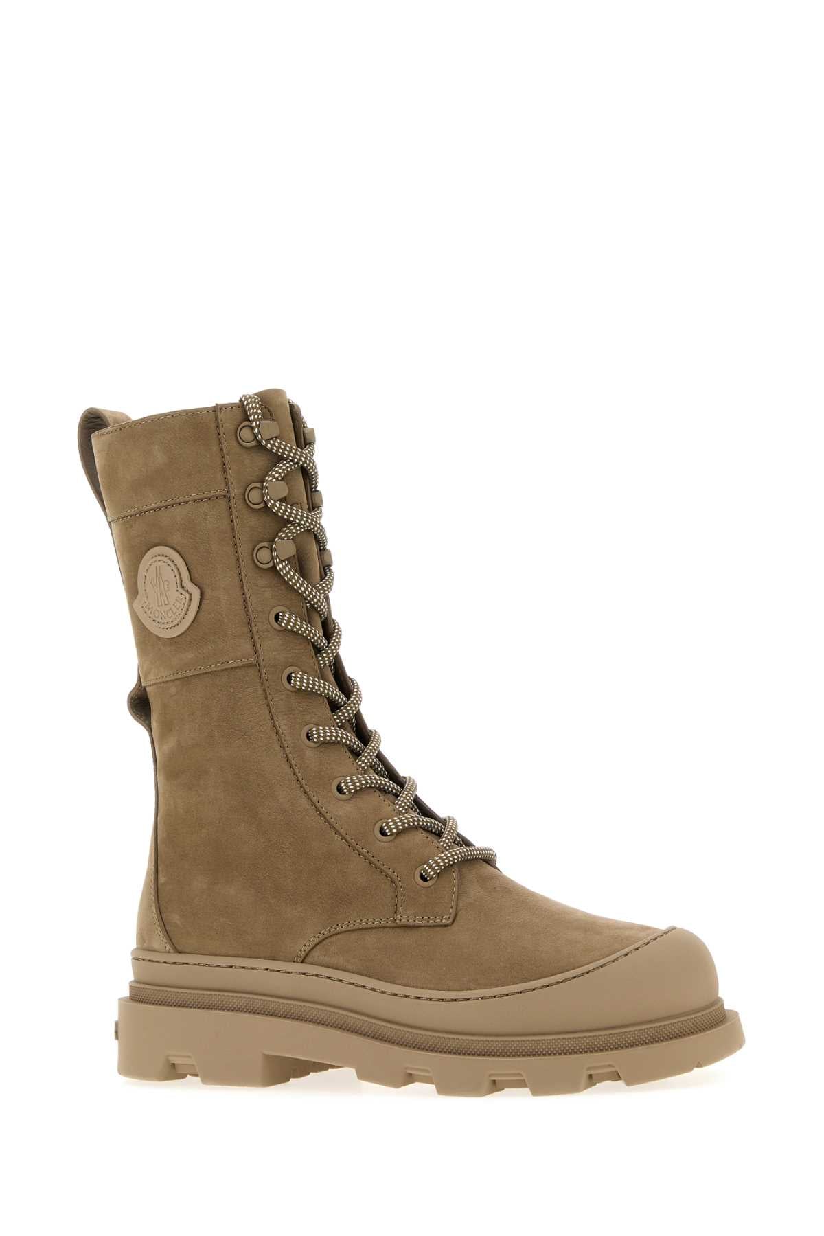 Moncler Women Dove Grey Suede Vera Boots MONCLER