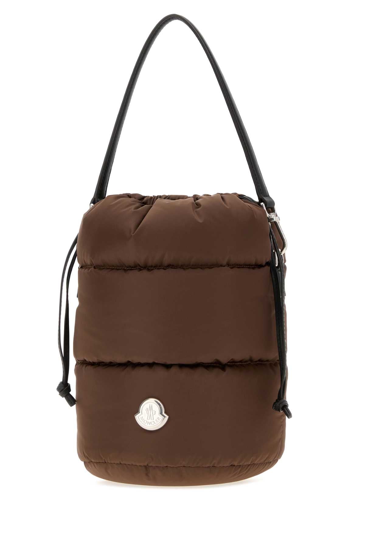 Moncler Women Brown Nylon Caradoc Bucket Bag