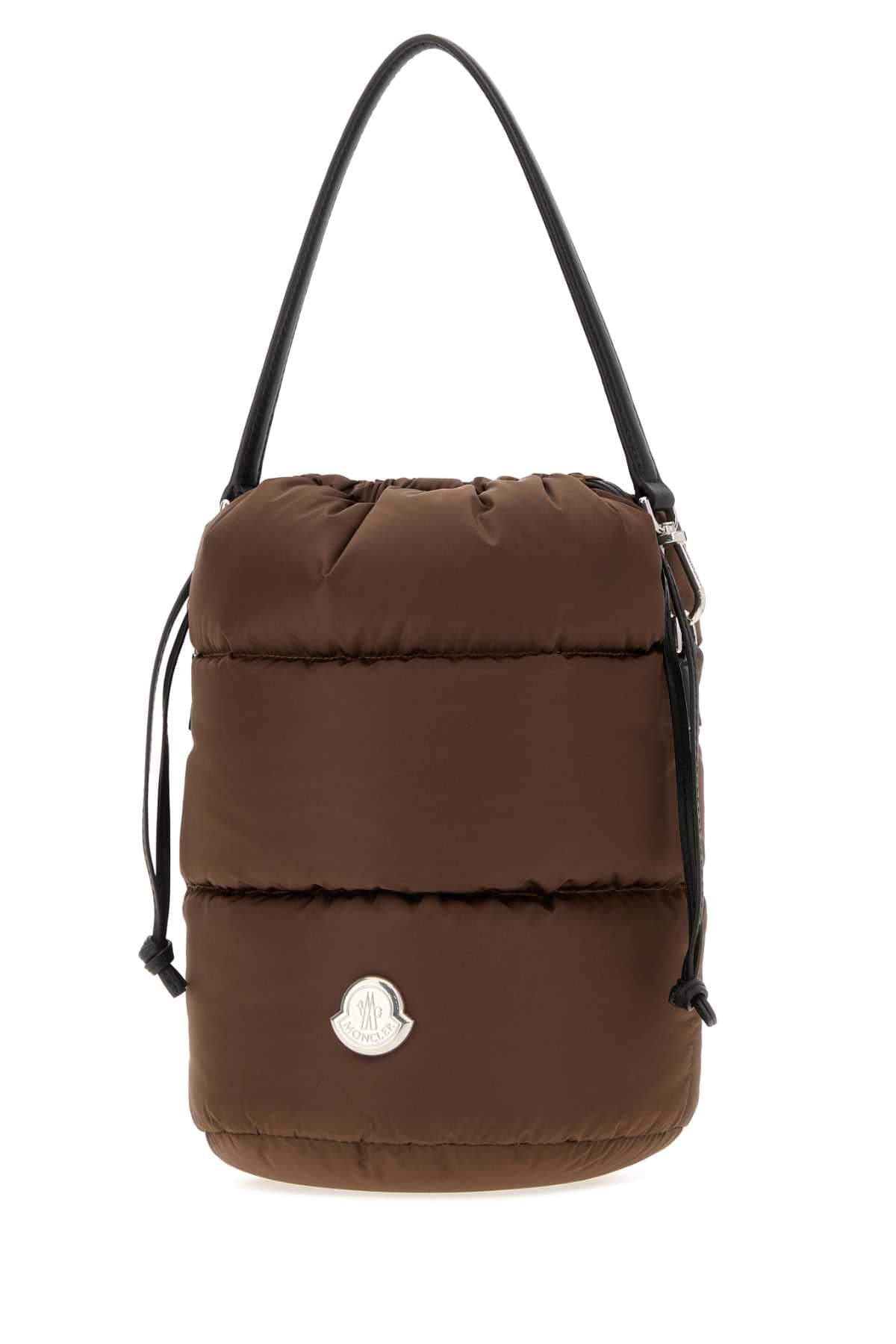 Moncler Women Brown Nylon Caradoc Bucket Bag MONCLER