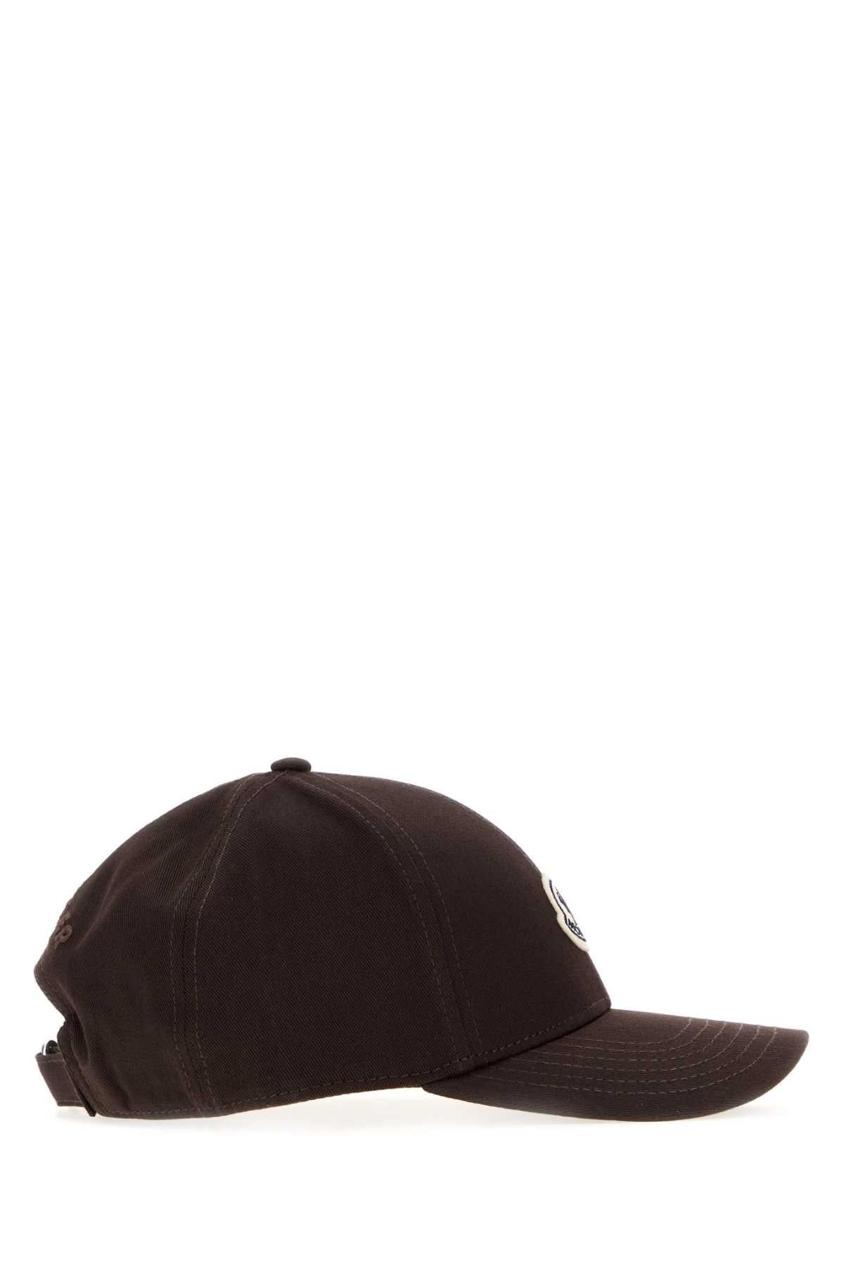 Moncler Men Chocolate Cotton Baseball Cap MONCLER