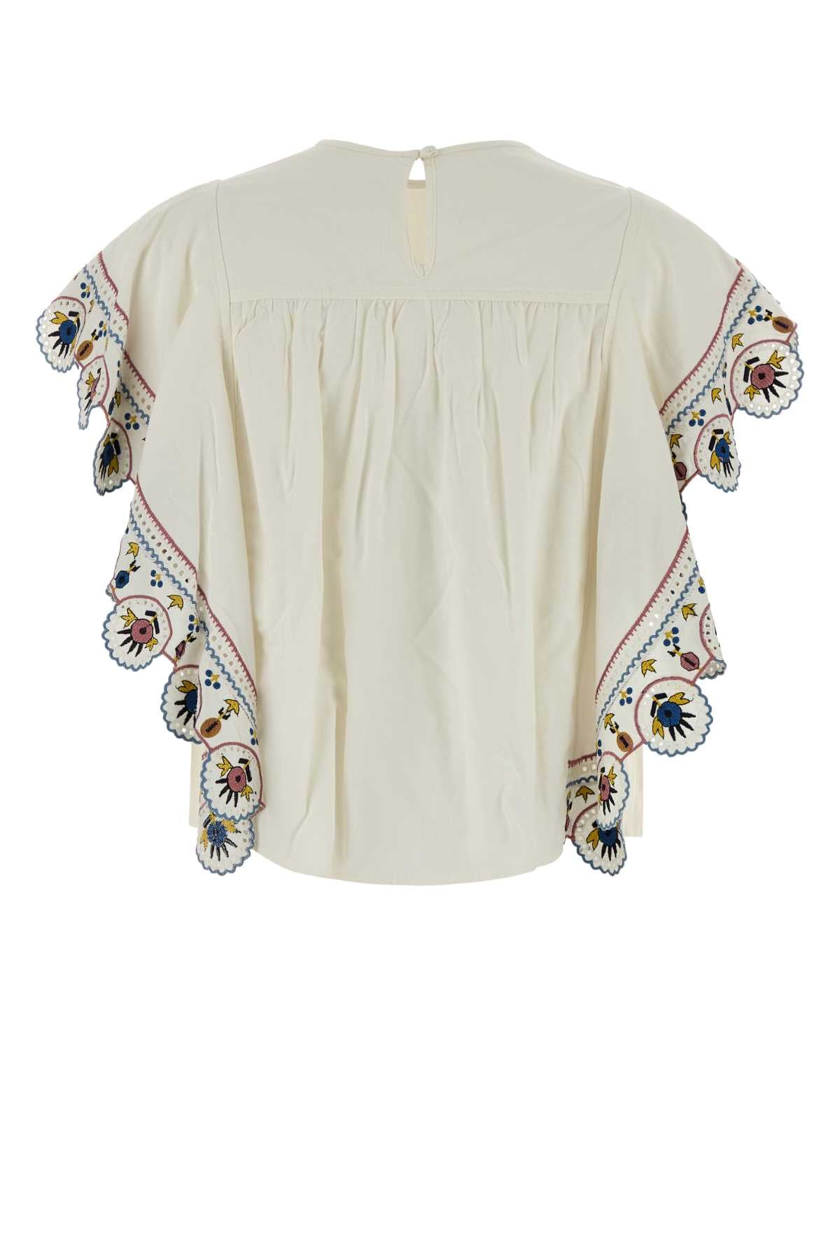 Isabel Marant Etoile Women White Viscose Blend Marlie Top ISABEL MARANT ETOILE