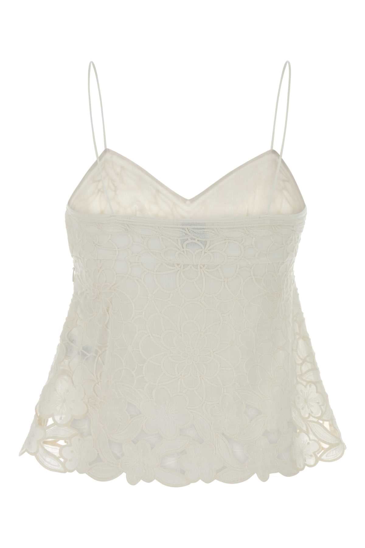 Isabel Marant Women White Ramie Romeka Top ISABEL MARANT