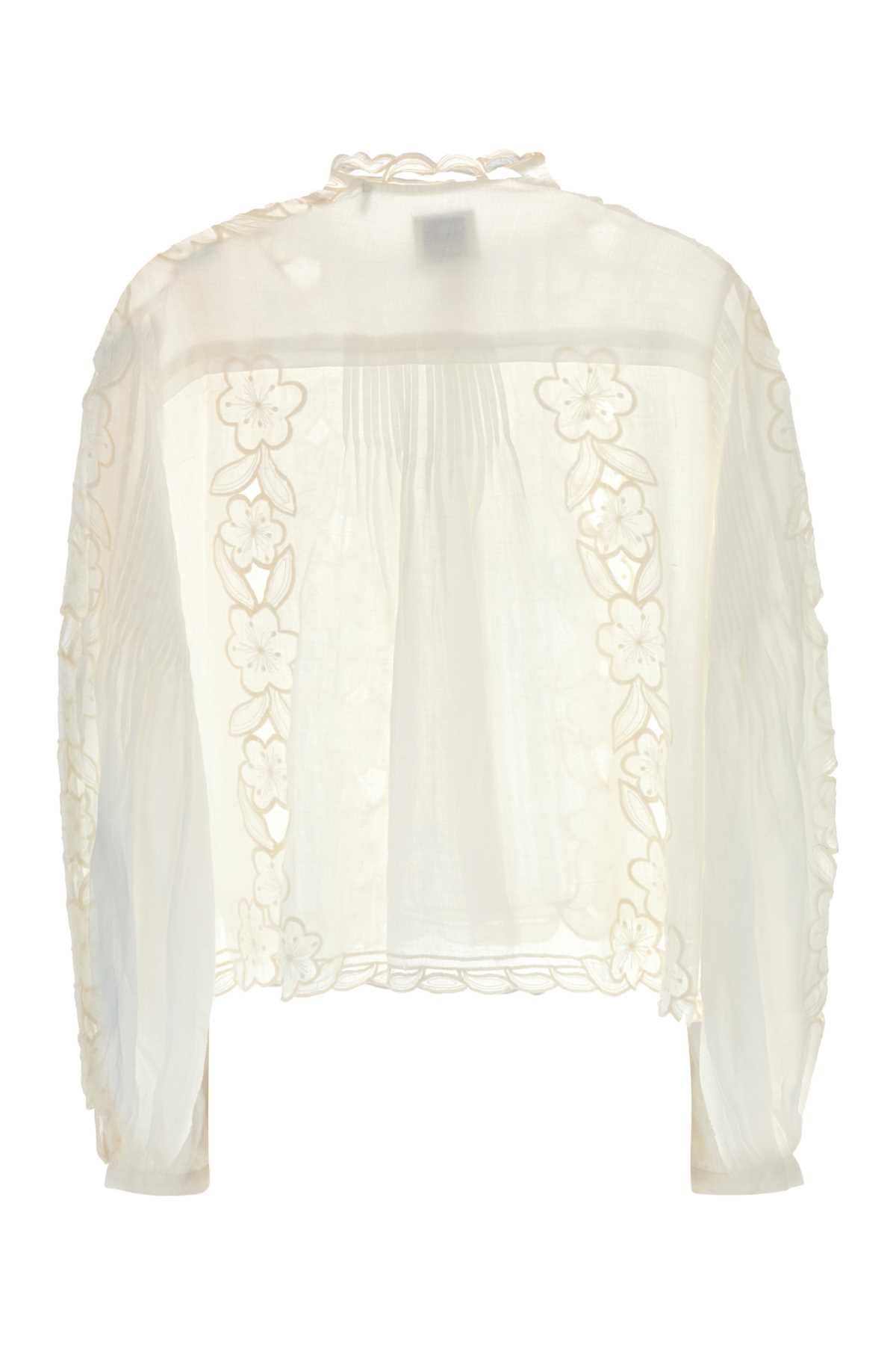 Isabel Marant Women White Ramie Rubra Shirt ISABEL MARANT