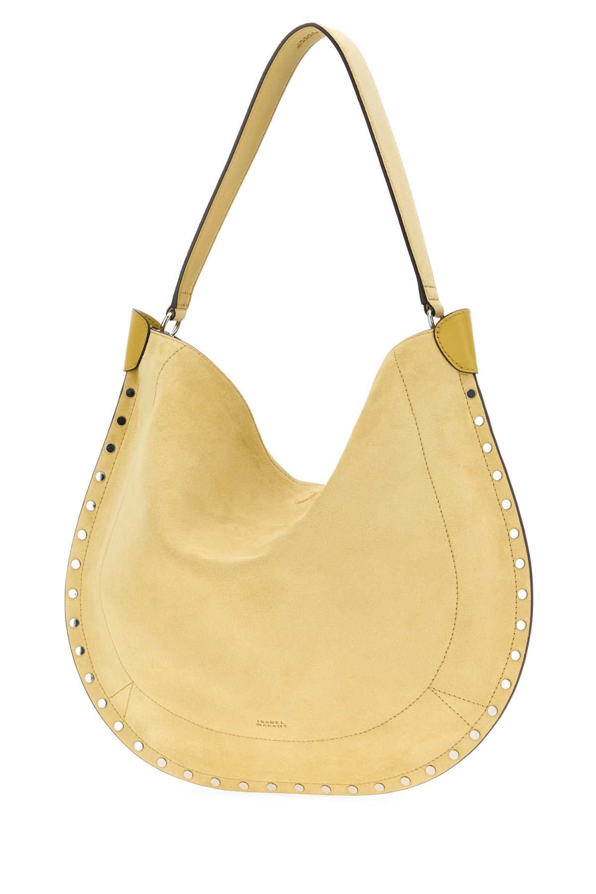 Isabel Marant Women Pastel Yellow Suede Oskan Shopping Bag ISABEL MARANT