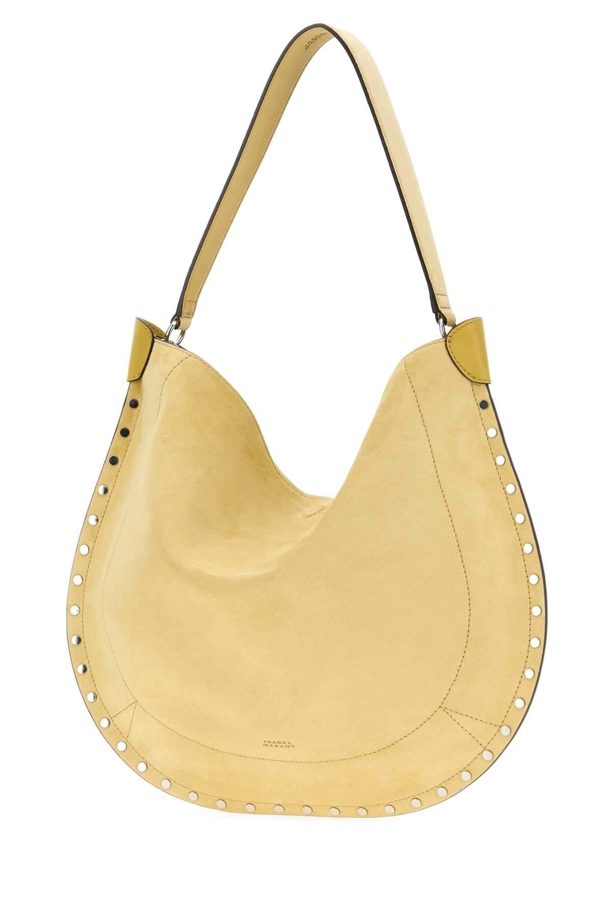 Isabel Marant Women Pastel Yellow Suede Oskan Shopping Bag ISABEL MARANT