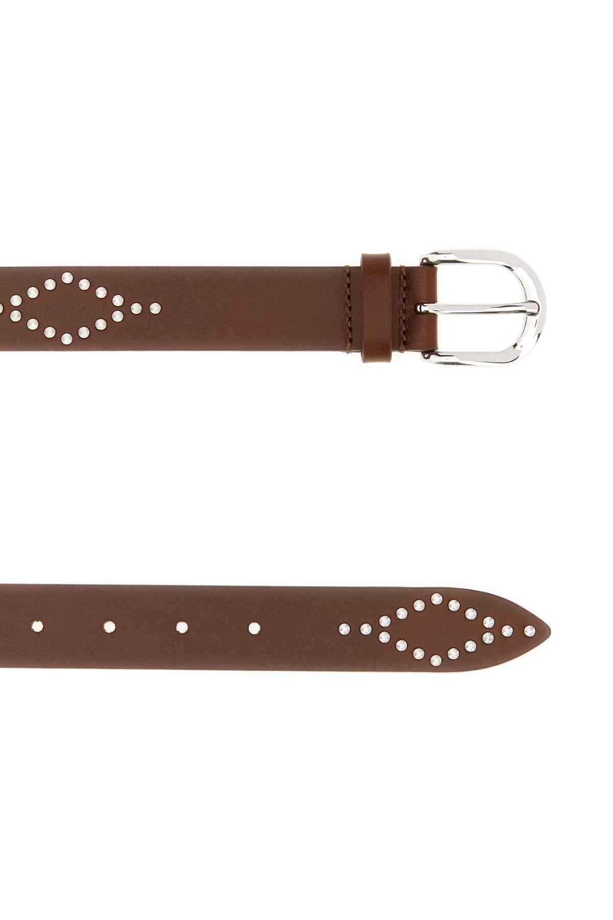 Isabel Marant Women Brown Leather Liliana Belt ISABEL MARANT