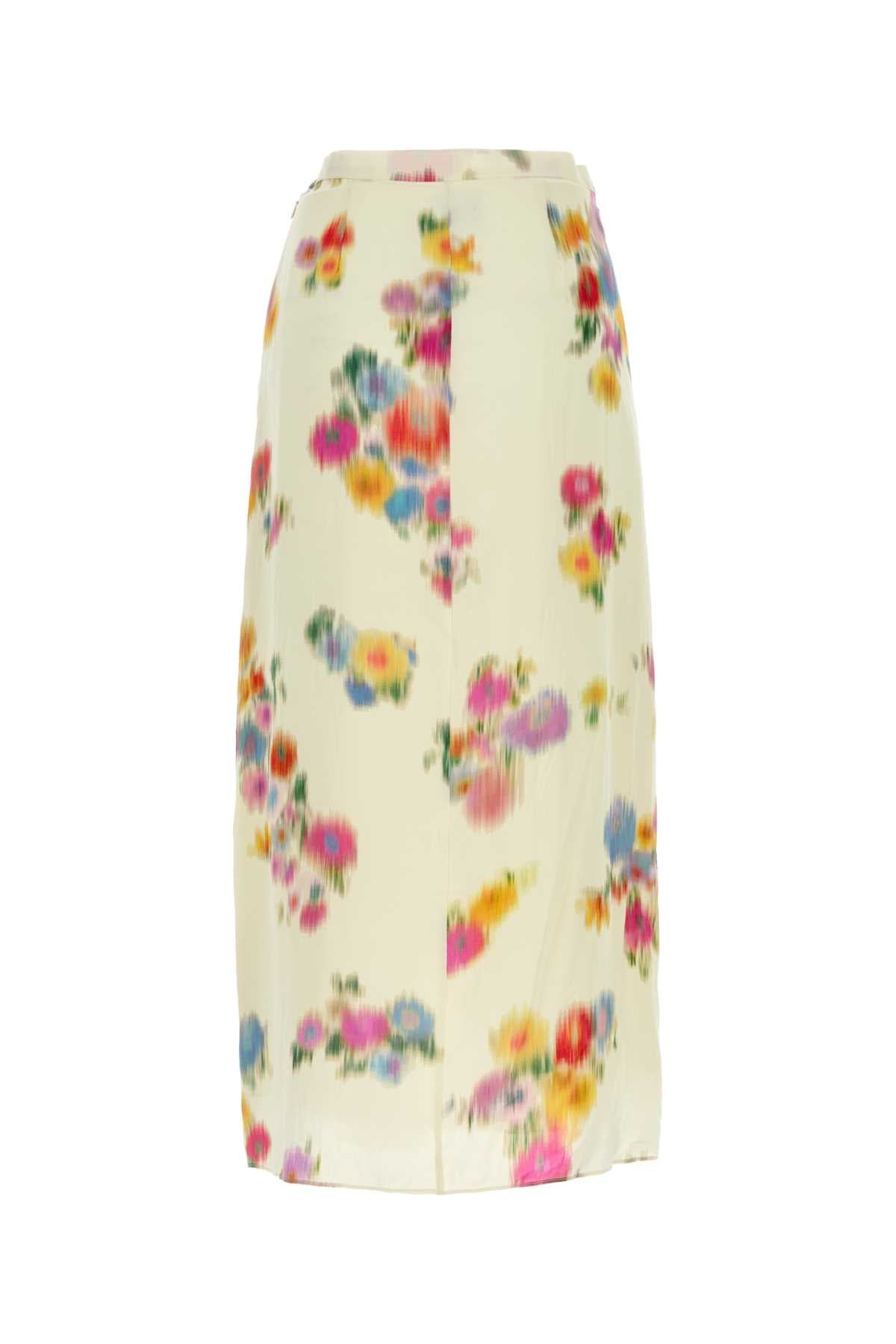 Isabel Marant Etoile Women Printed Crepe Vanille Skirt ISABEL MARANT ETOILE
