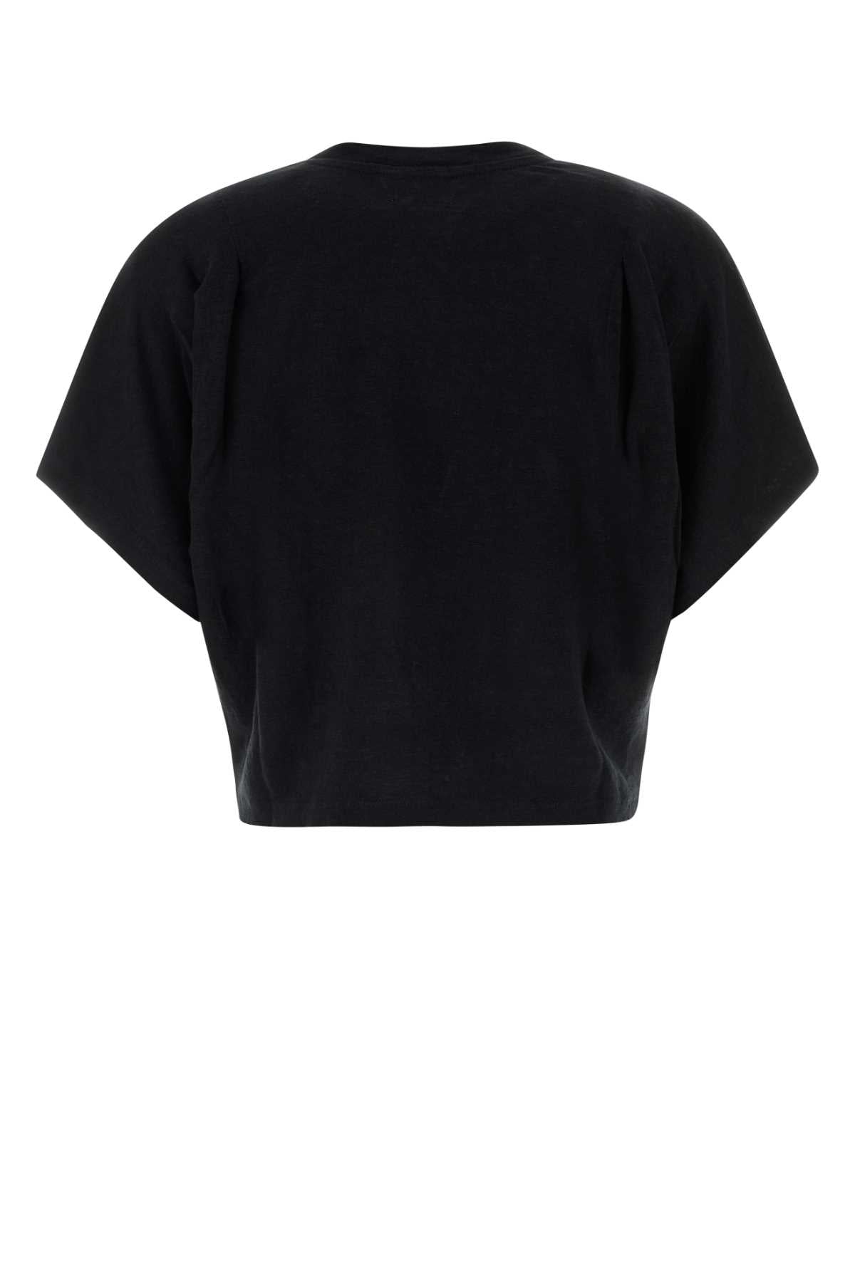 Isabel Marant Etoile Women Black Linen Kayanzae T-Shirt ISABEL MARANT ETOILE